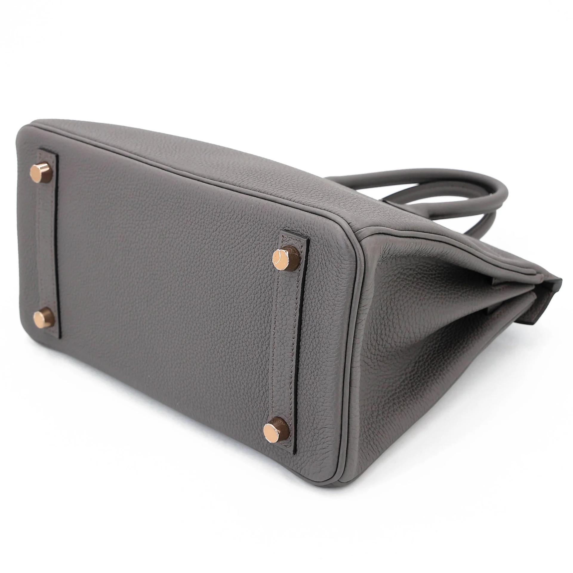 ランク SA HERMÈS エルメス バーキン25 エタン (8F) トゴ ピンクゴールド金具 D刻印 (2019) - 6