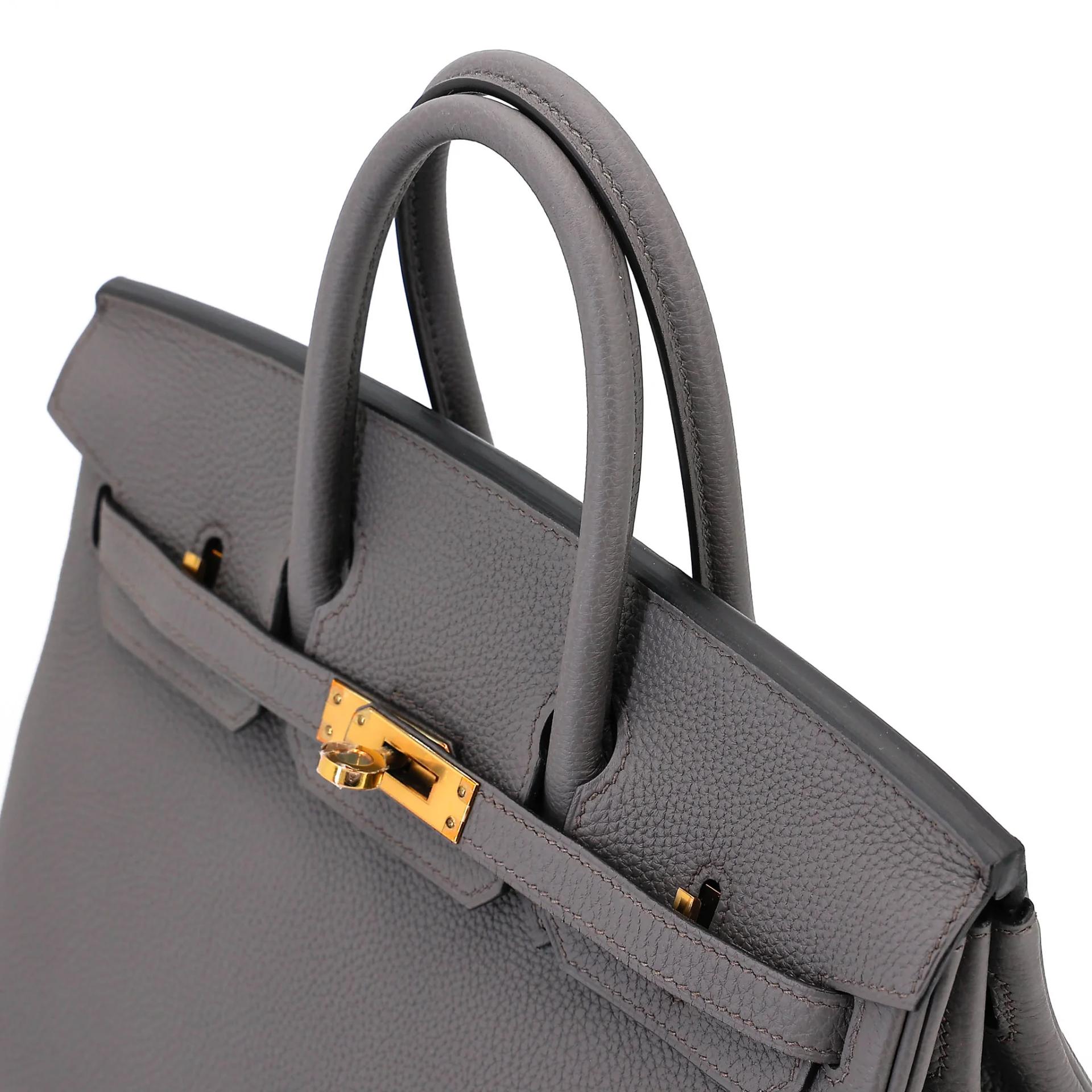 ランク SA HERMÈS エルメス バーキン25 エタン (8F) トゴ ピンクゴールド金具 D刻印 (2019) - 3