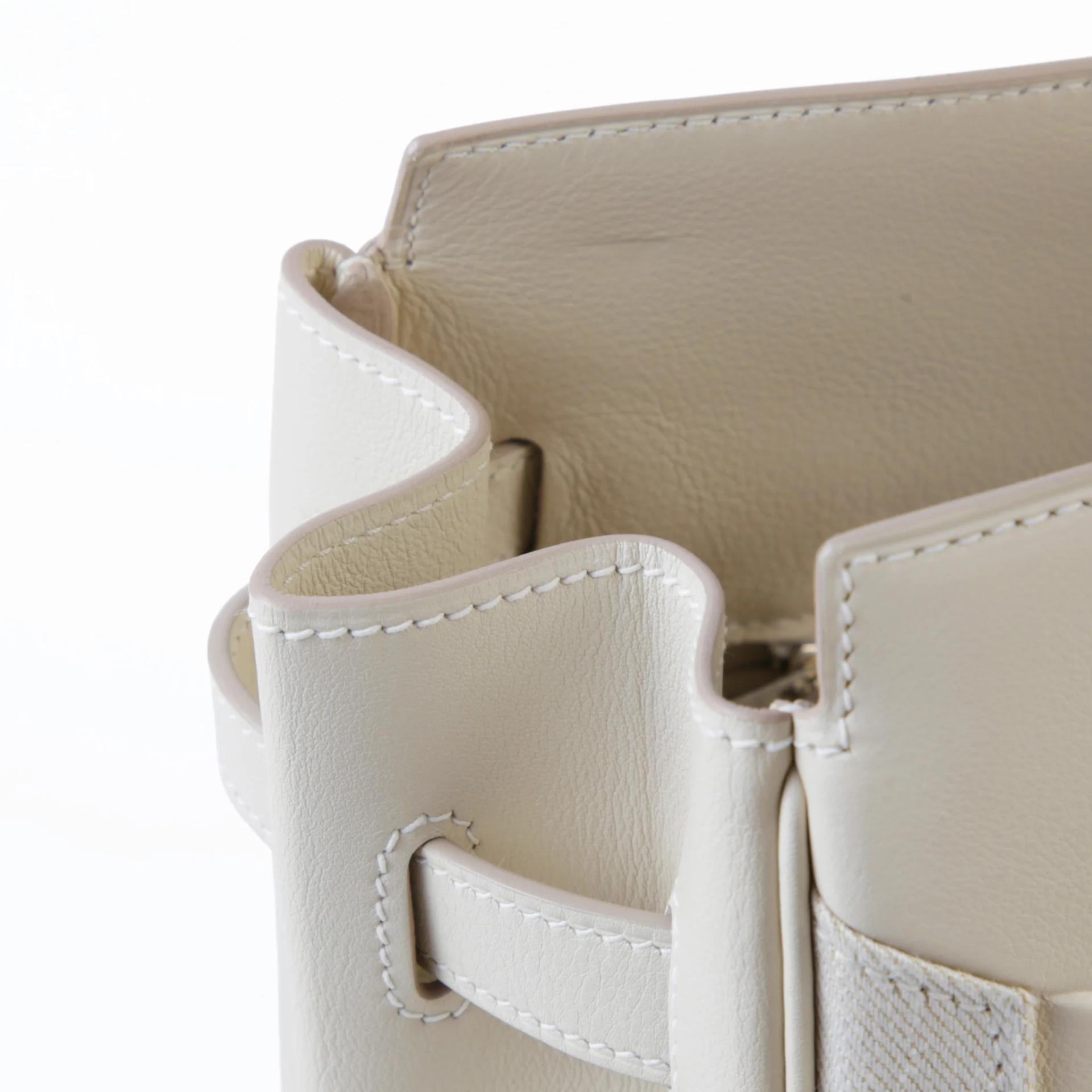 ランク AB HERMÈS エルメス 限定品 バーキン35 シャドー ホワイト (01) トワルアッシュ スイフト シルバー金具 □N刻印 (2010) - 12
