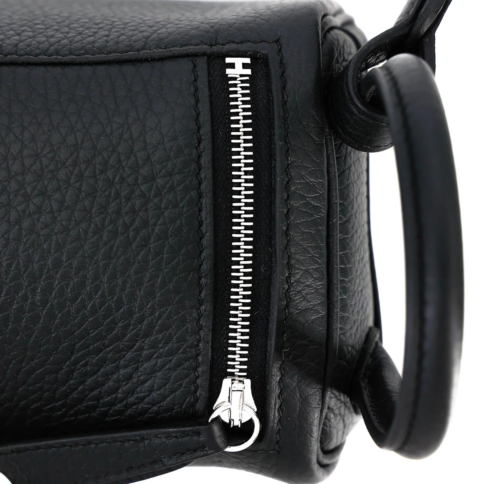 Brand New ( Rank N ) HERMÈS Mini Lindy II Noir (89) Clemence Palladium hardware G (2026) - 8