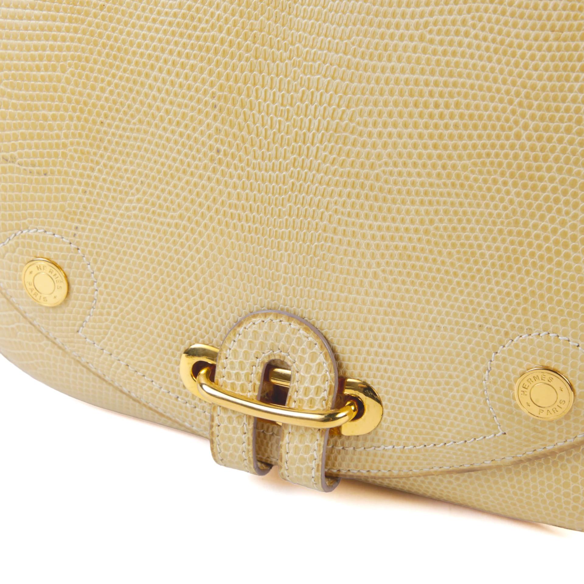 ランク AB HERMÈS エルメス パスキード ベージュ リザード ゴールド金具 - 8
