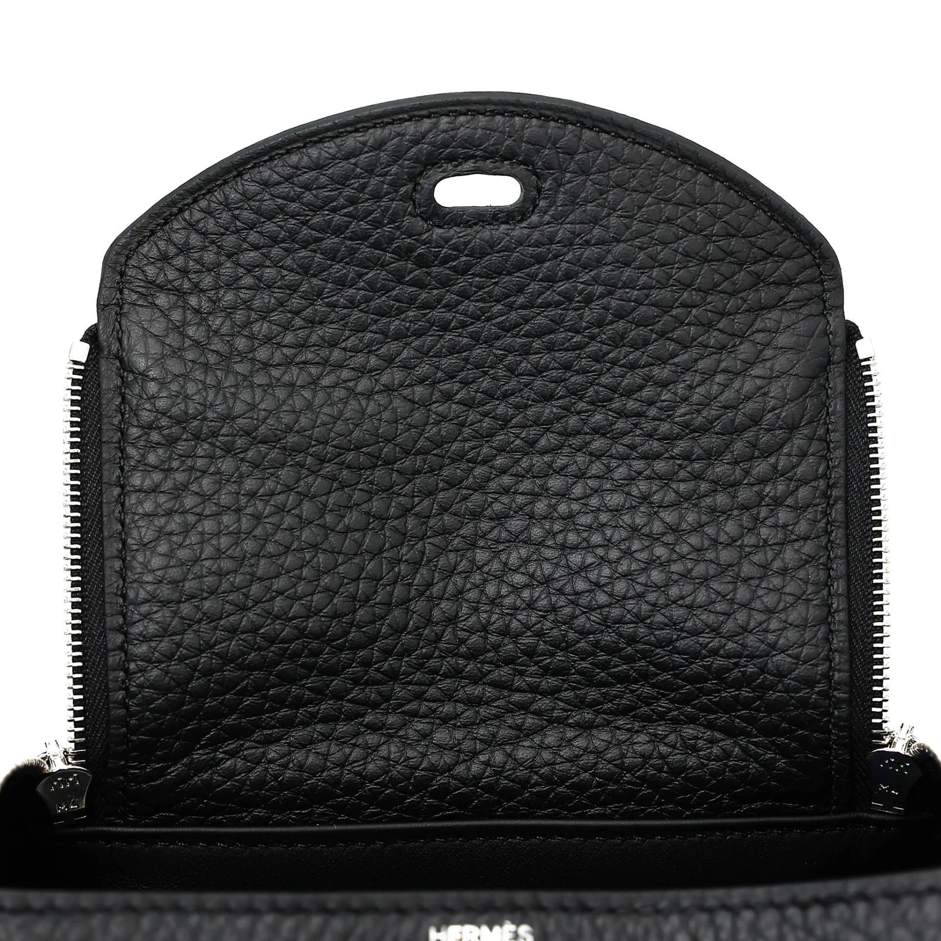 Brand New ( Rank N ) HERMÈS Mini Lindy II Noir (89) Clemence Palladium hardware G (2026) - 14