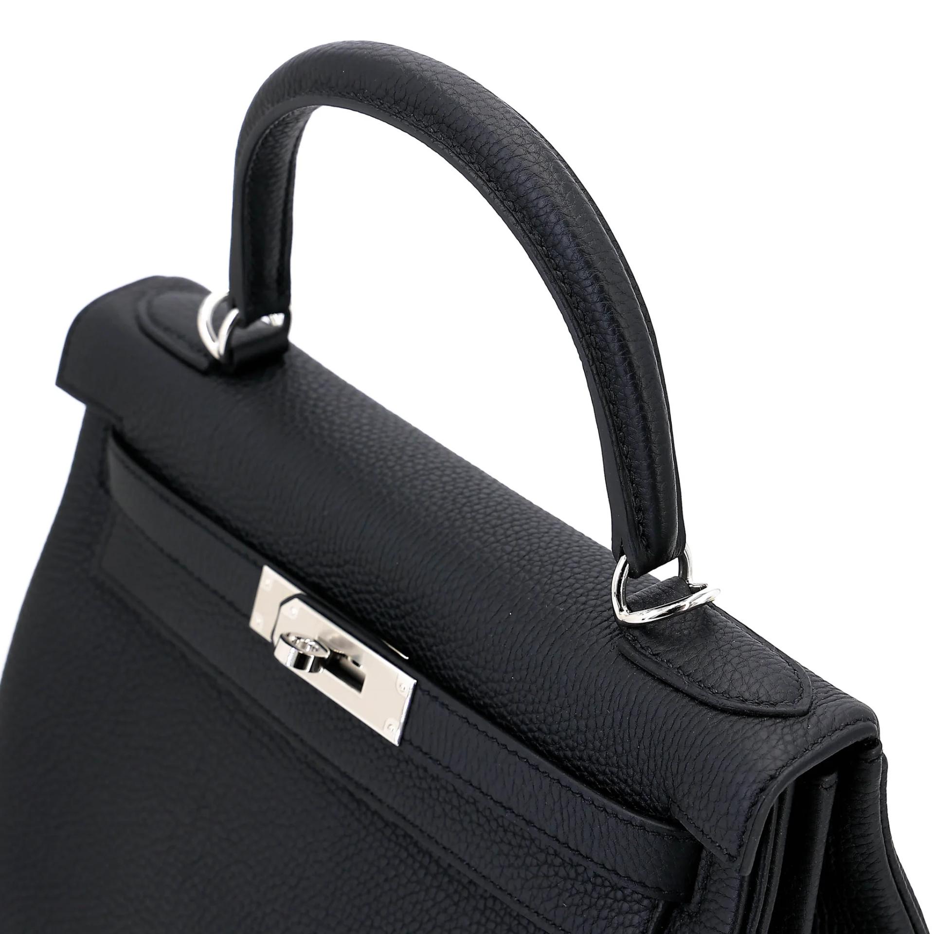 ランク NS 未使用品 HERMÈS エルメス ケリー28 ブラック (89) トゴ シルバー金具 W刻印 (2024) - 3