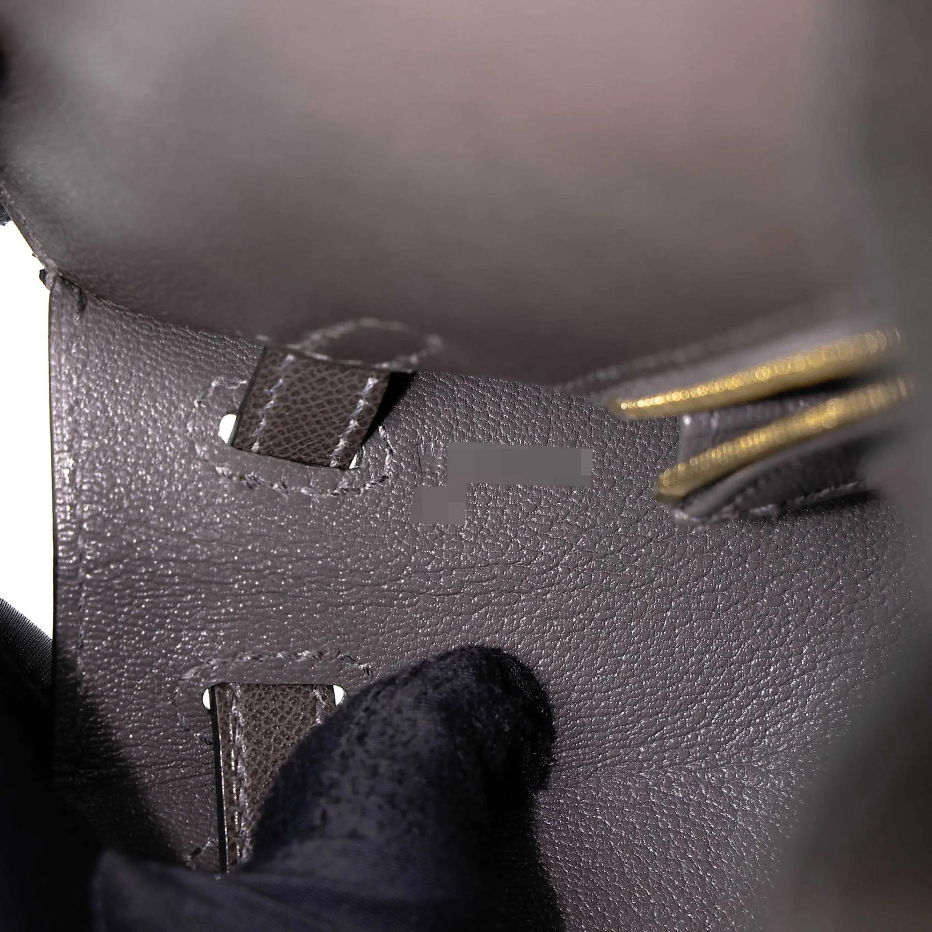 Unused ( Rank NS ) HERMÈS Kelly 25 Sellier Graphite (88) Madame Gold hardware W (2024) - 16