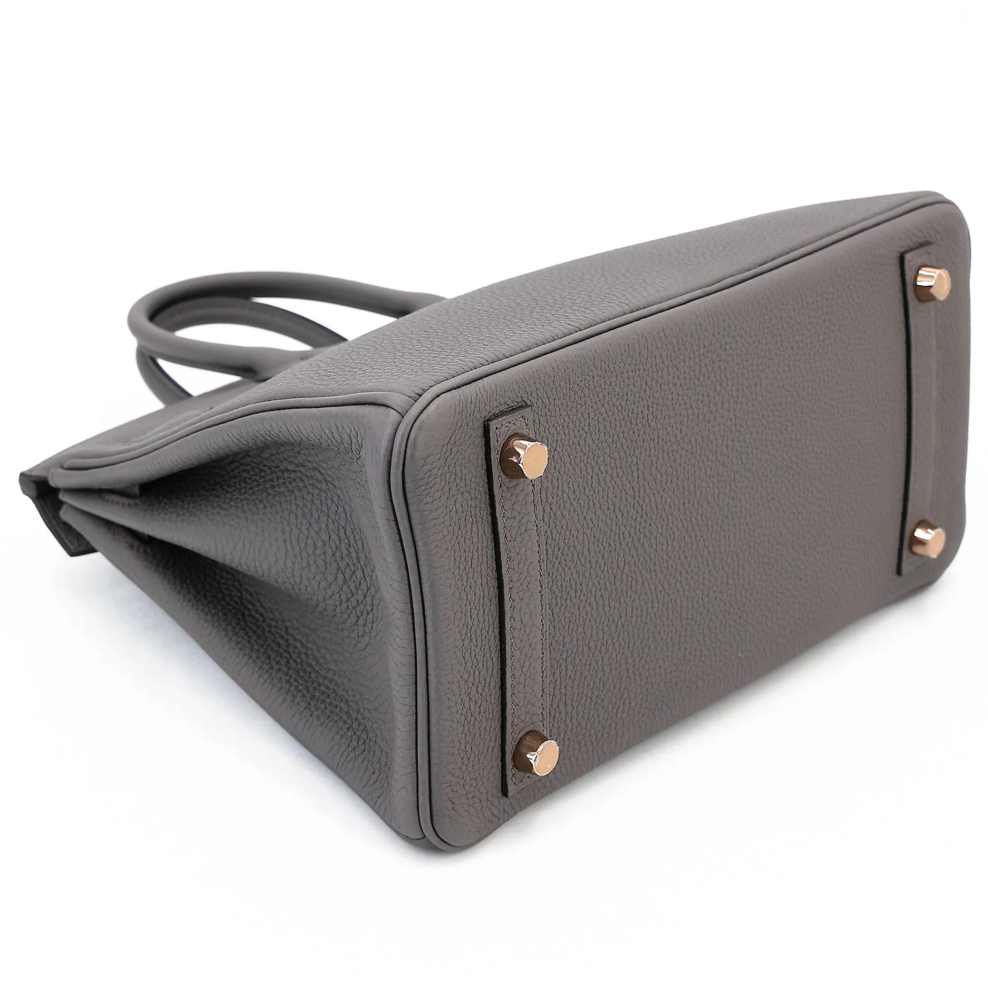 ランク SA HERMÈS エルメス バーキン25 エタン (8F) トゴ ピンクゴールド金具 D刻印 (2019) - 7