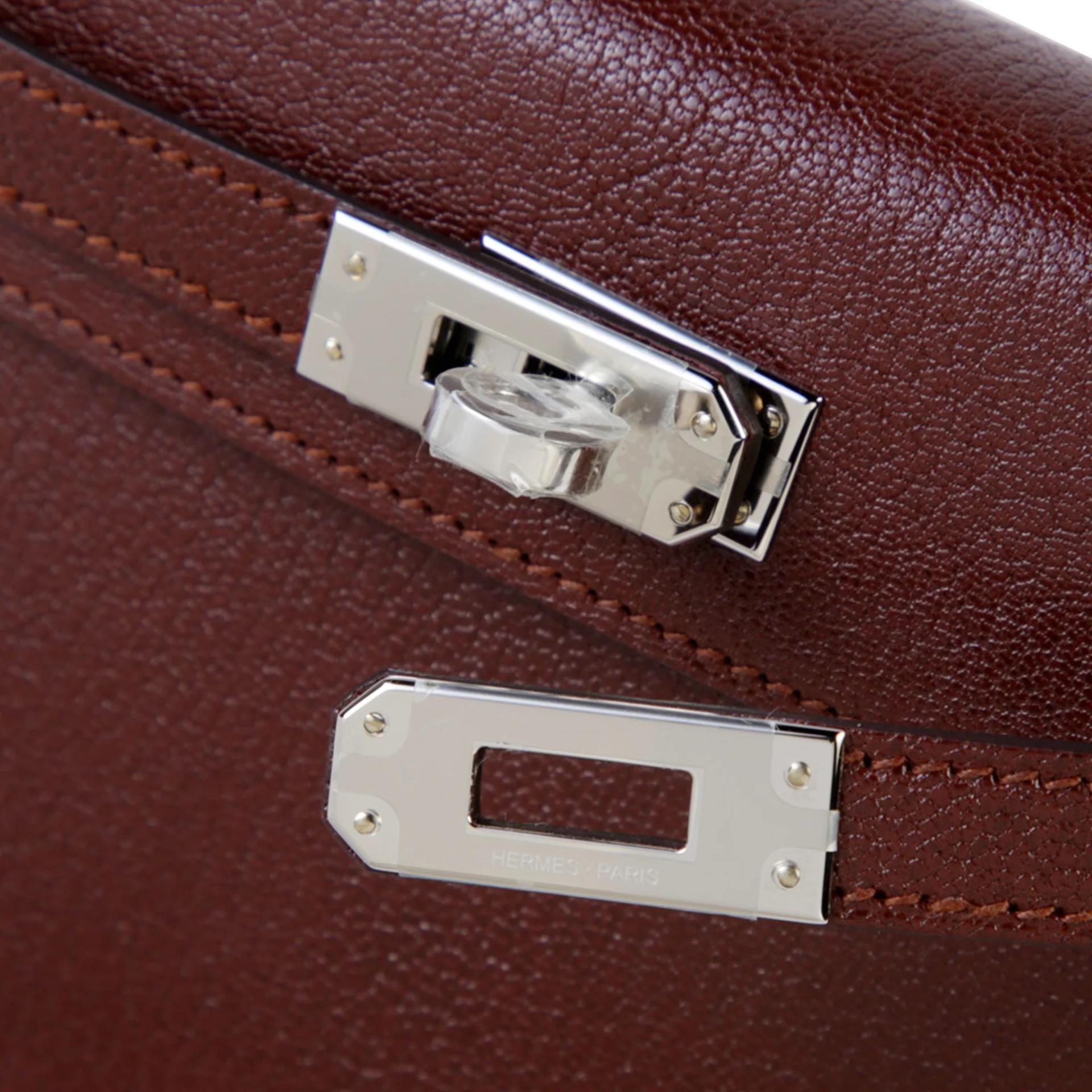 ランク N 新品 HERMÈS エルメス ミニケリー2 クルーテ・ドゥ・クール テール (4D) シェーブルシャムキラ シルバー金具 G刻印 (2026) - 8