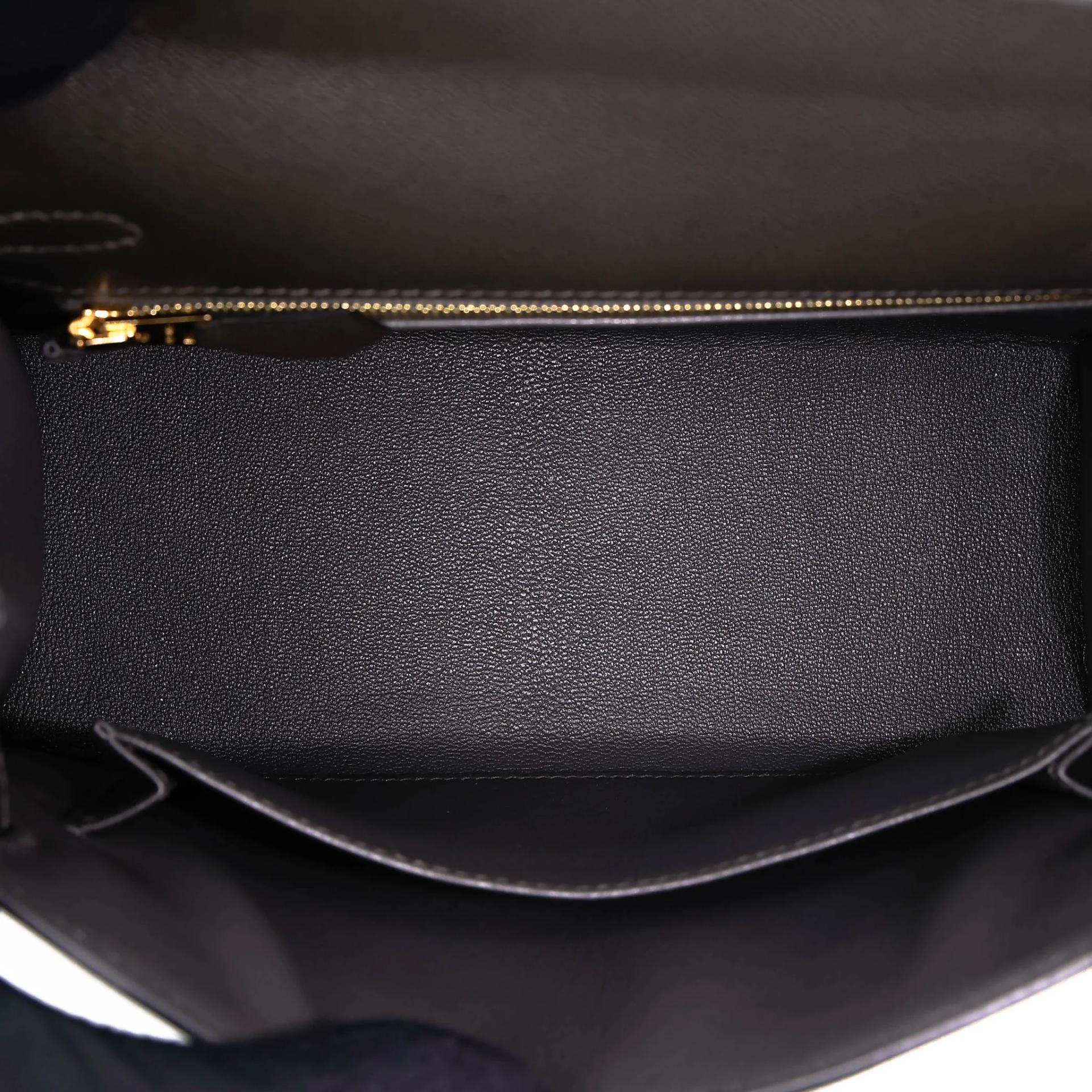 Unused ( Rank NS ) HERMÈS Kelly 25 Sellier Graphite (88) Madame Gold hardware W (2024) - 19