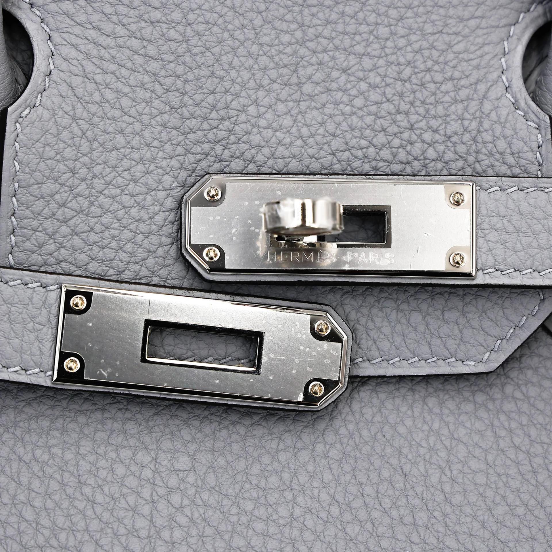 ランク N 新品 HERMÈS エルメス バーキン30 グリパンタン (P0) トゴ シルバー金具 K刻印 (2025) - 8