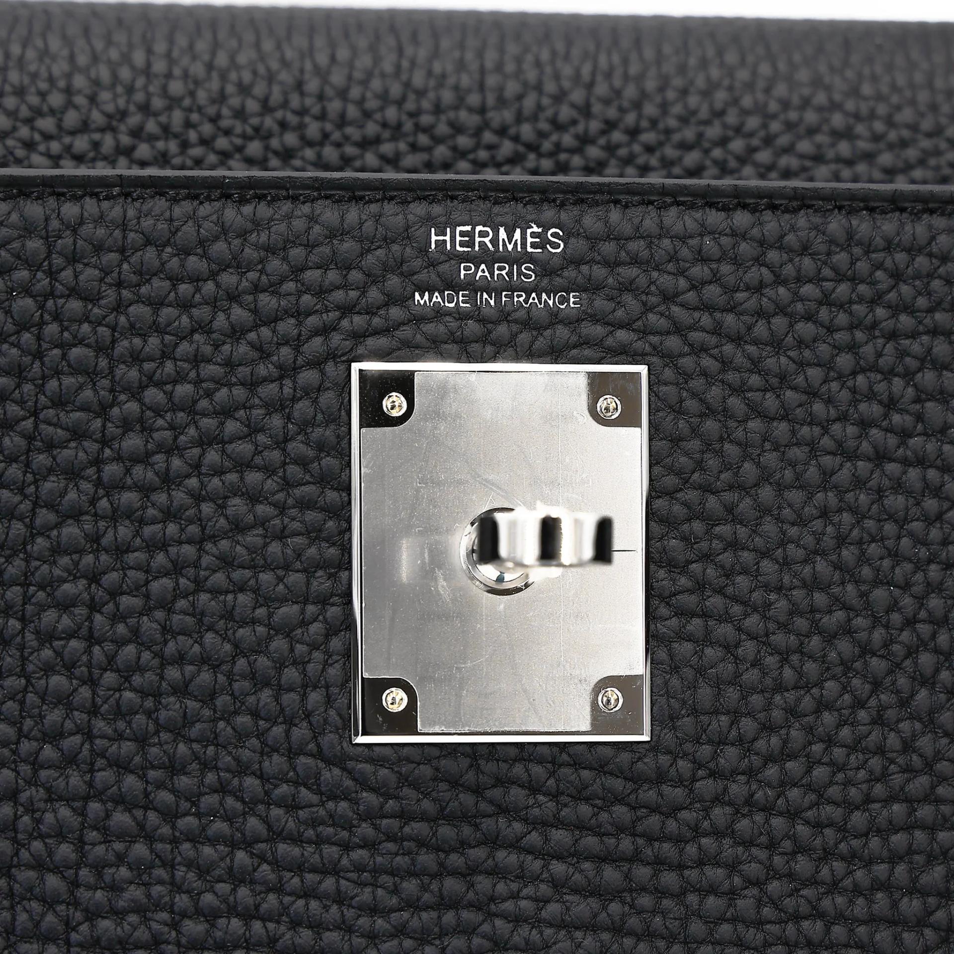 ランク NS 未使用品 HERMÈS エルメス ケリー28 ブラック (89) トゴ シルバー金具 W刻印 (2024) - 14