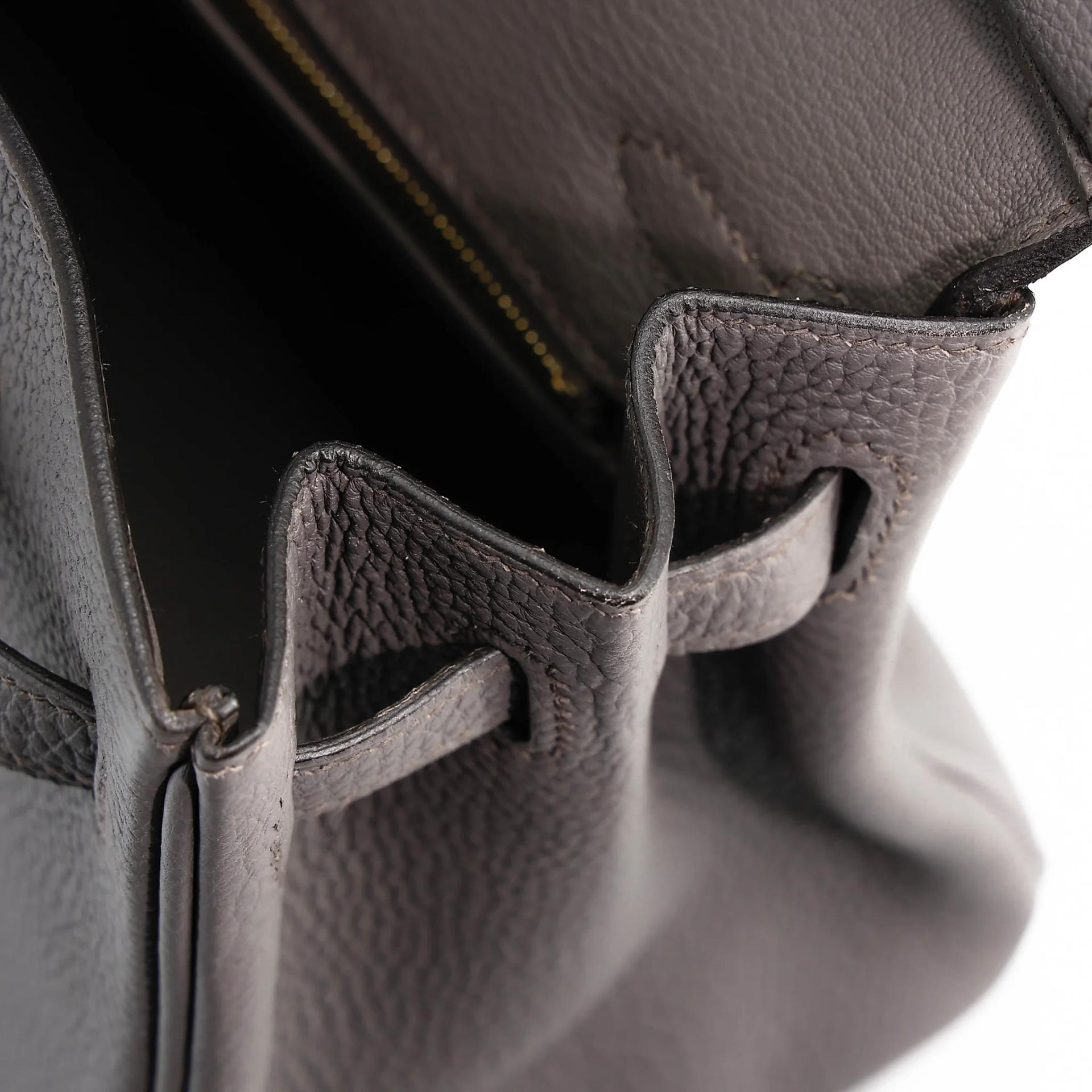ランク SA HERMÈS エルメス バーキン25 エタン (8F) トゴ ピンクゴールド金具 D刻印 (2019) - 14