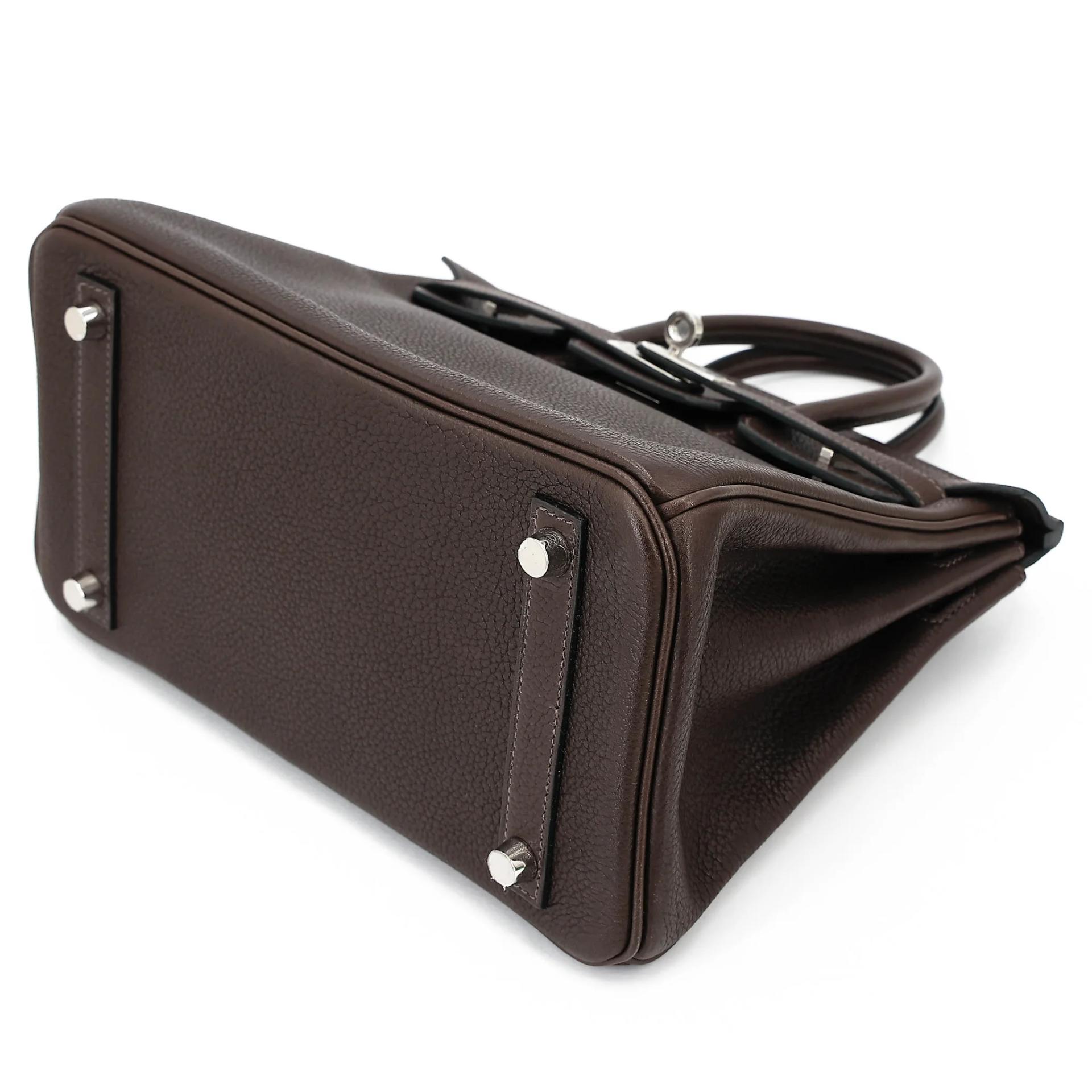 ランク N 新品 HERMÈS エルメス バーキン25 エベンヌ (46) バレニア シルバー金具 K刻印 (2025) - 4