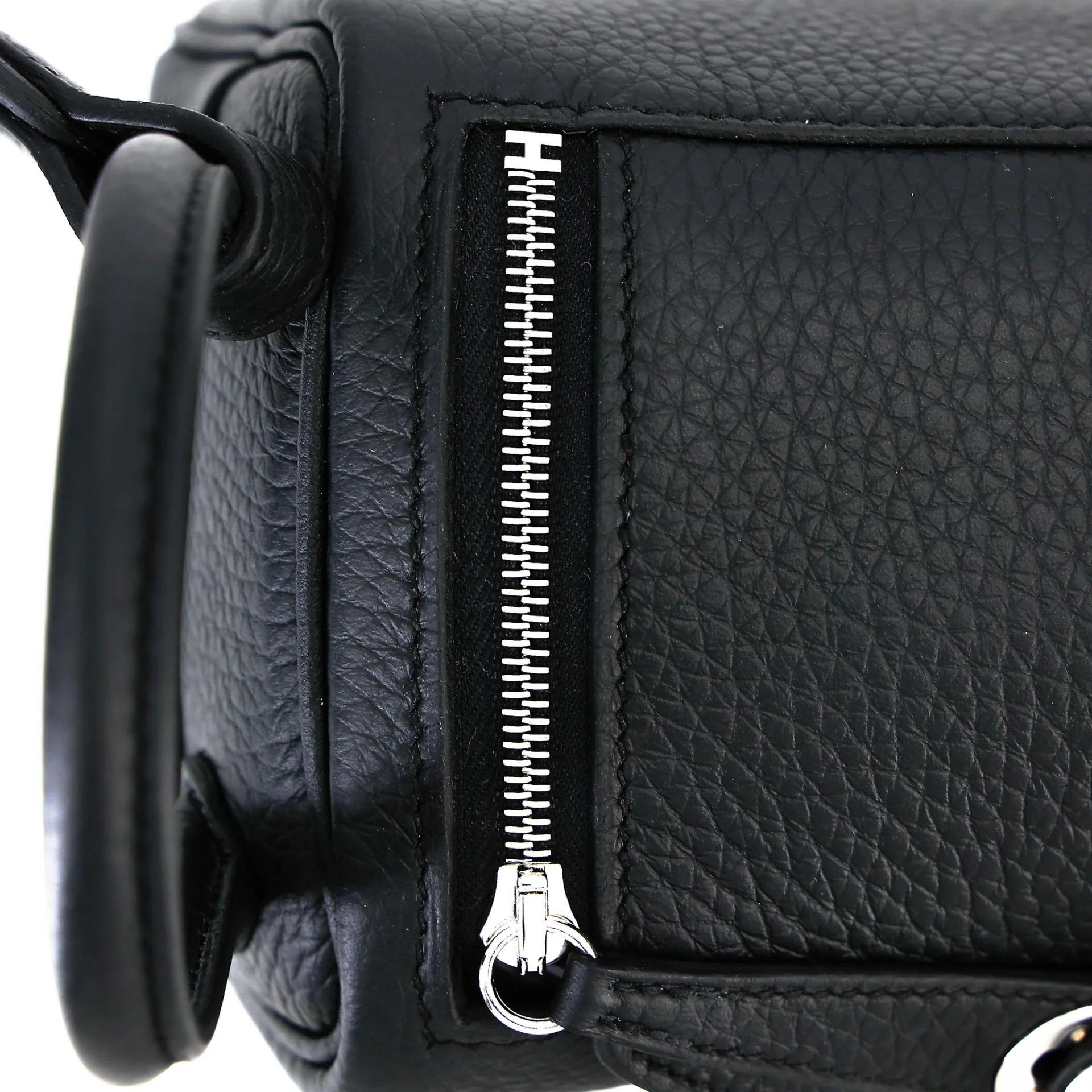 Brand New ( Rank N ) HERMÈS Mini Lindy II Noir (89) Clemence Palladium hardware G (2026) - 9