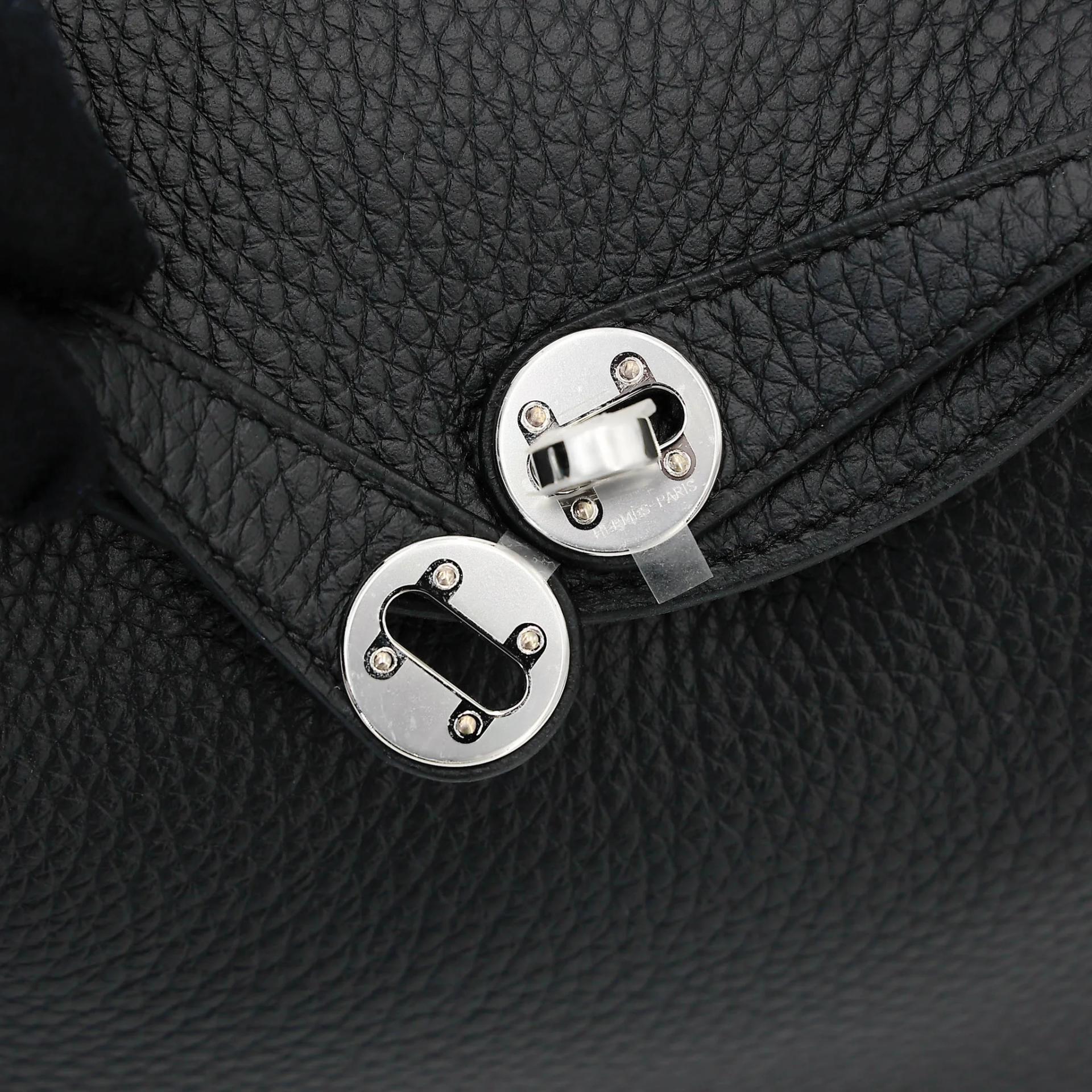 Brand New ( Rank N ) HERMÈS Mini Lindy II Noir (89) Clemence Palladium hardware G (2026) - 10