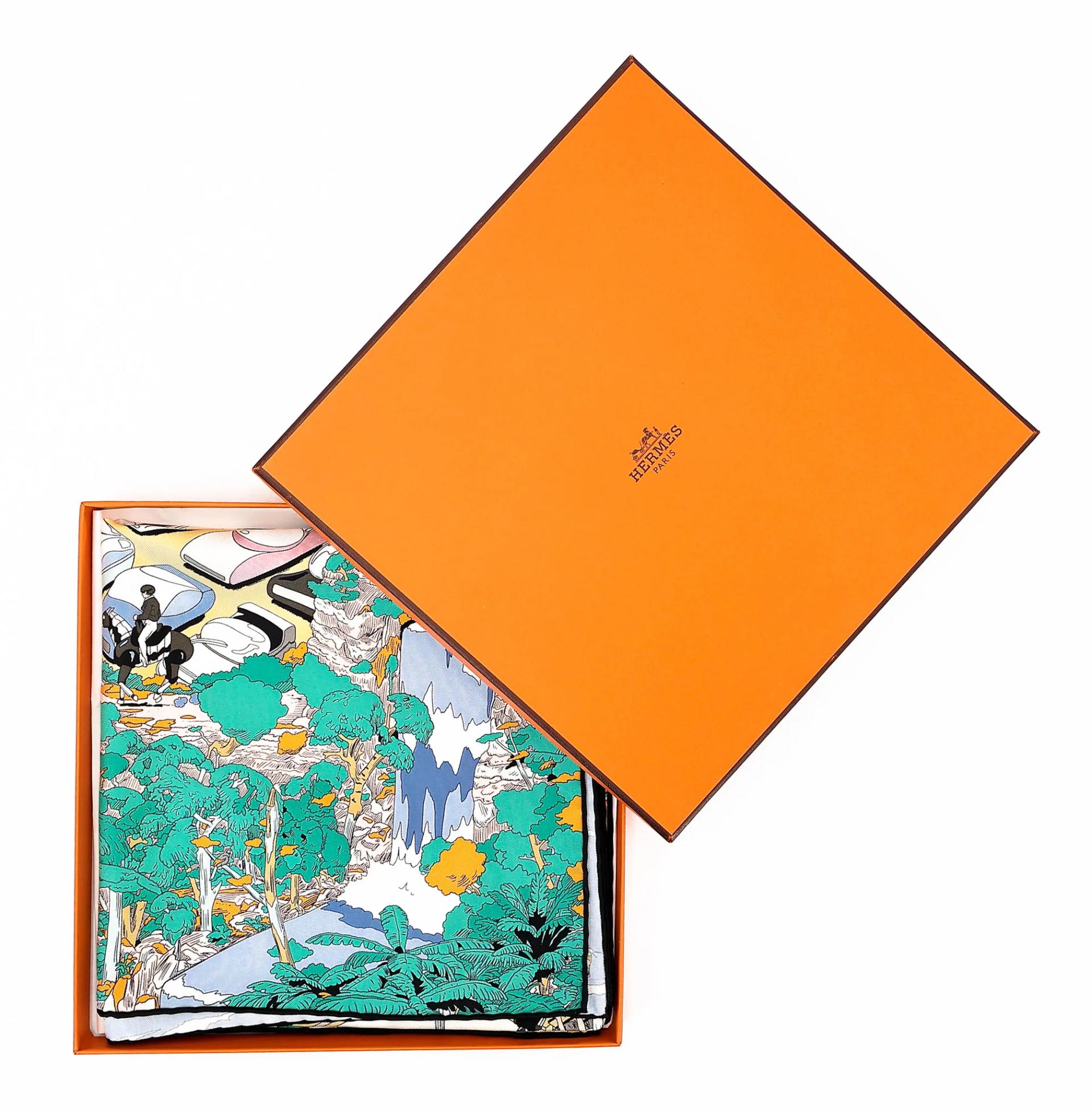 ランク N 新品 HERMÈS エルメス カレ90 マルチカラー シルク - 7