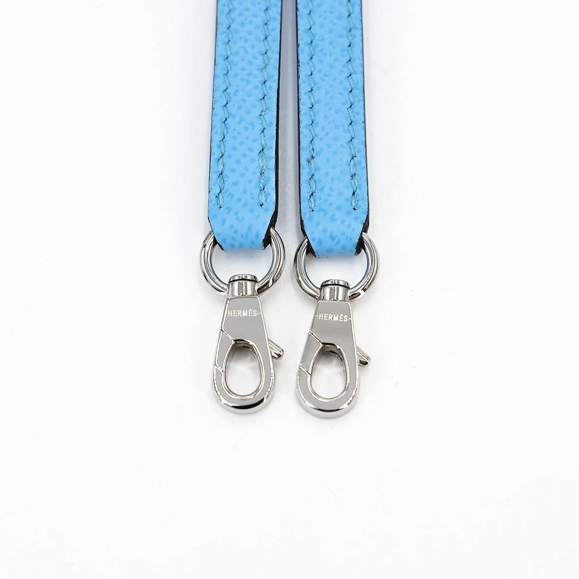 ランク SA HERMÈS エルメス ミニケリー2 セレステ (7N) エプソン シルバー金具 U刻印 (2022) - 26