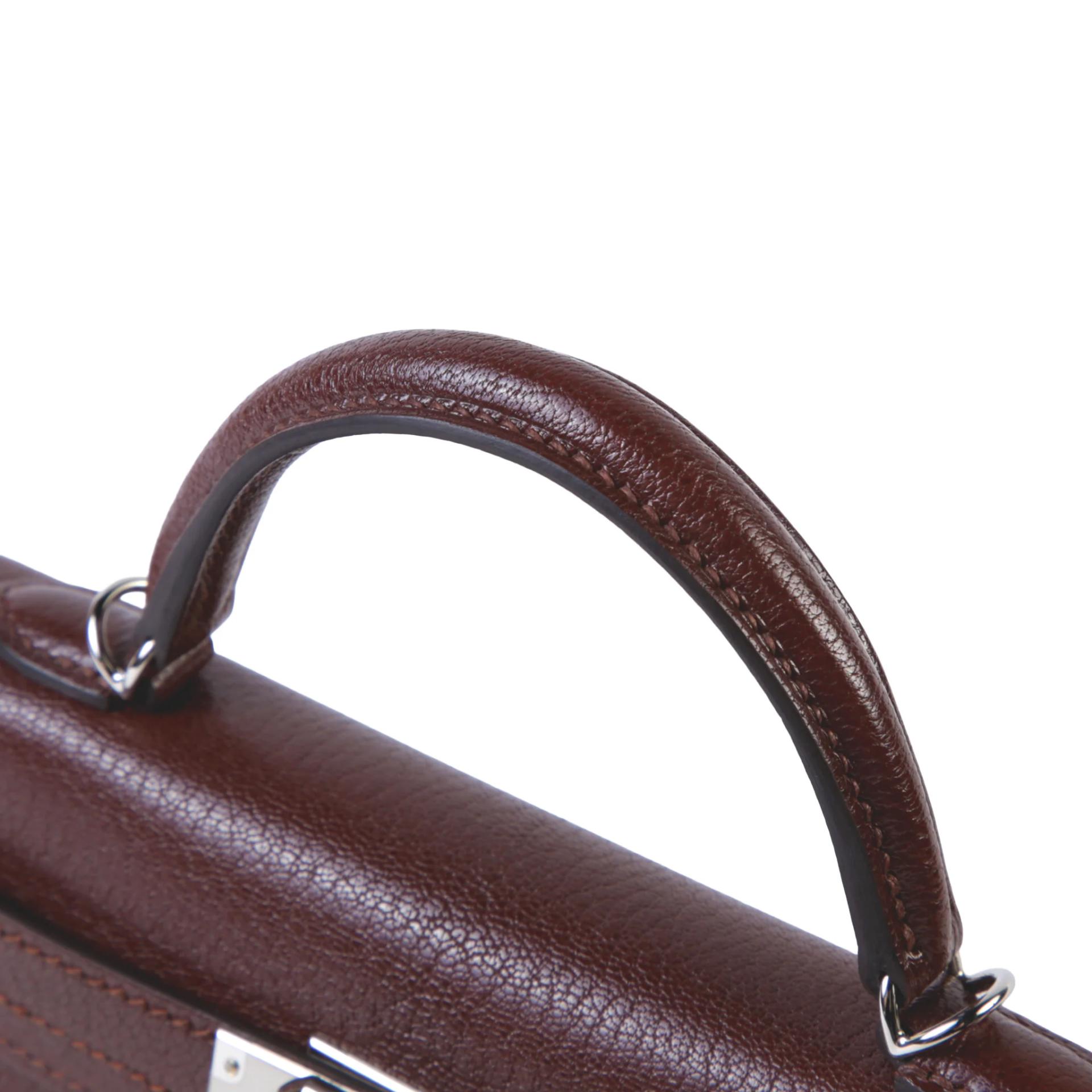 ランク N 新品 HERMÈS エルメス ミニケリー2 クルーテ・ドゥ・クール テール (4D) シェーブルシャムキラ シルバー金具 G刻印 (2026) - 3