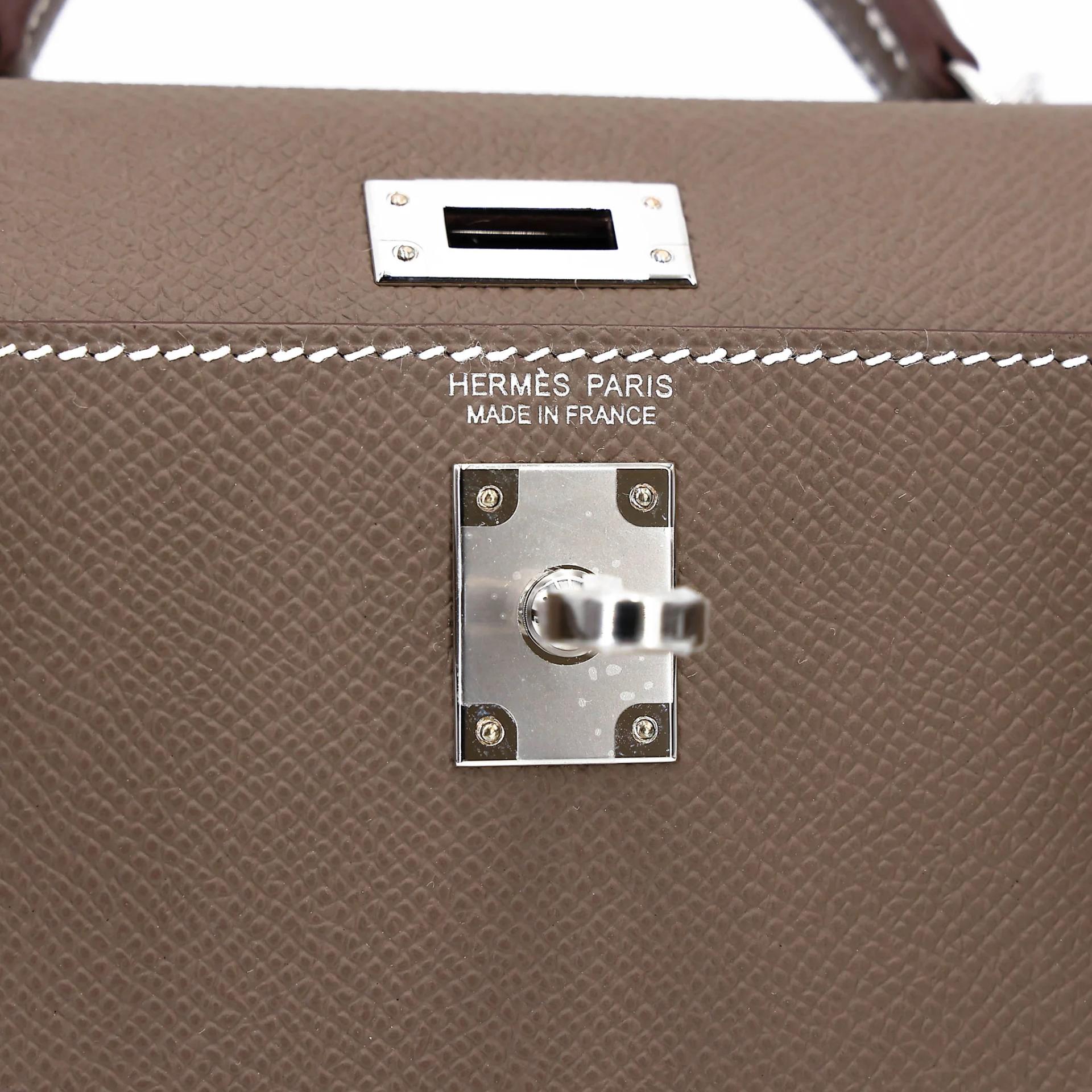 ランク N 新品 HERMÈS エルメス ミニケリー2 エトゥープ (18) エプソン シルバー金具 G刻印 (2026) - 13