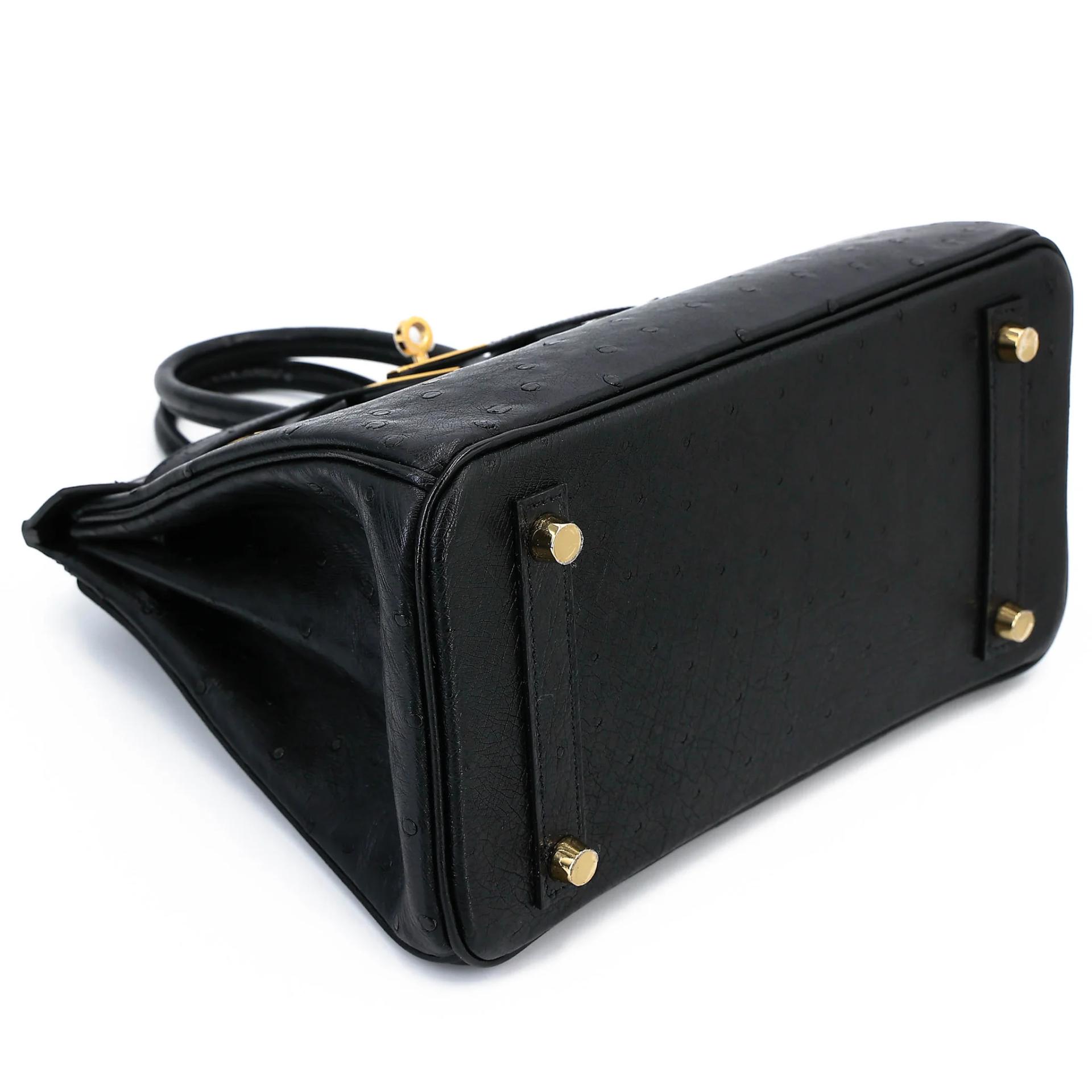 ランク N 新品 HERMÈS エルメス バーキン25 ブラック (89) オーストリッチ ゴールド金具 G刻印 (2026) - 5