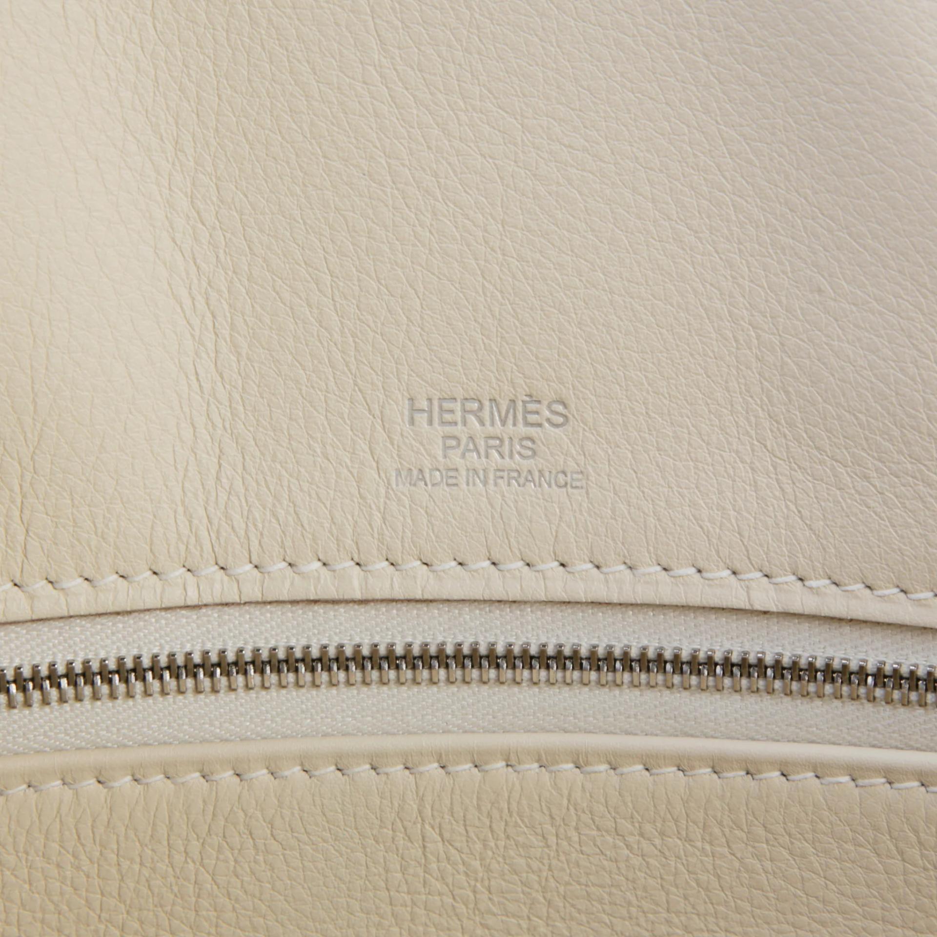 ランク AB HERMÈS エルメス 限定品 バーキン35 シャドー ホワイト (01) トワルアッシュ スイフト シルバー金具 □N刻印 (2010) - 9