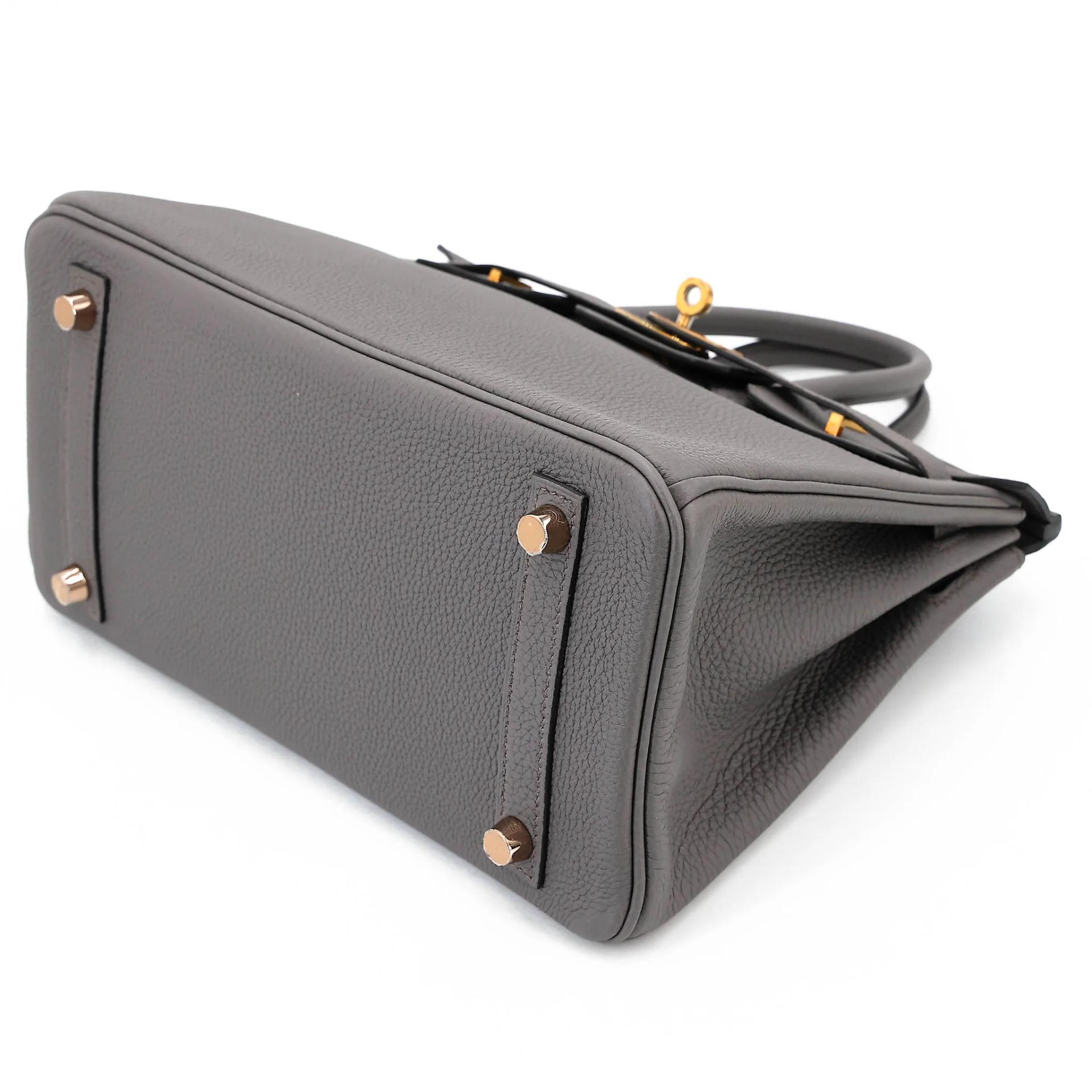 ランク SA HERMÈS エルメス バーキン25 エタン (8F) トゴ ピンクゴールド金具 D刻印 (2019) - 4