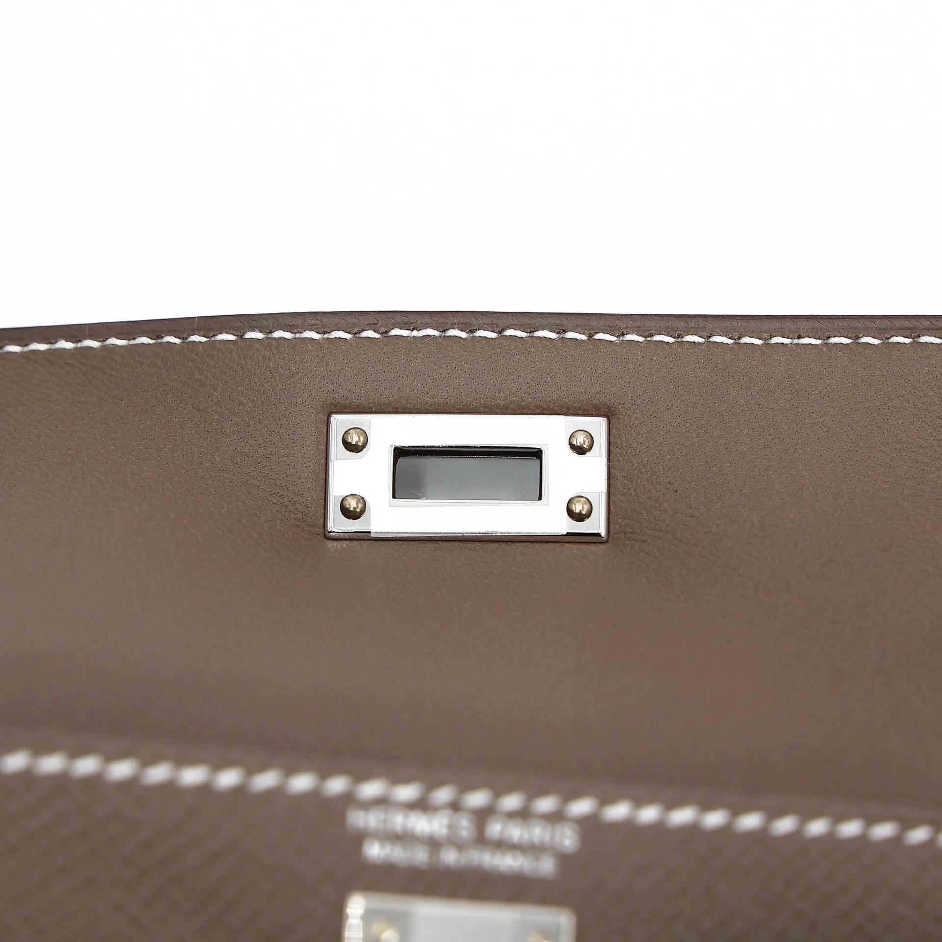 ランク N 新品 HERMÈS エルメス ミニケリー2 エトゥープ (18) エプソン シルバー金具 G刻印 (2026) - 11