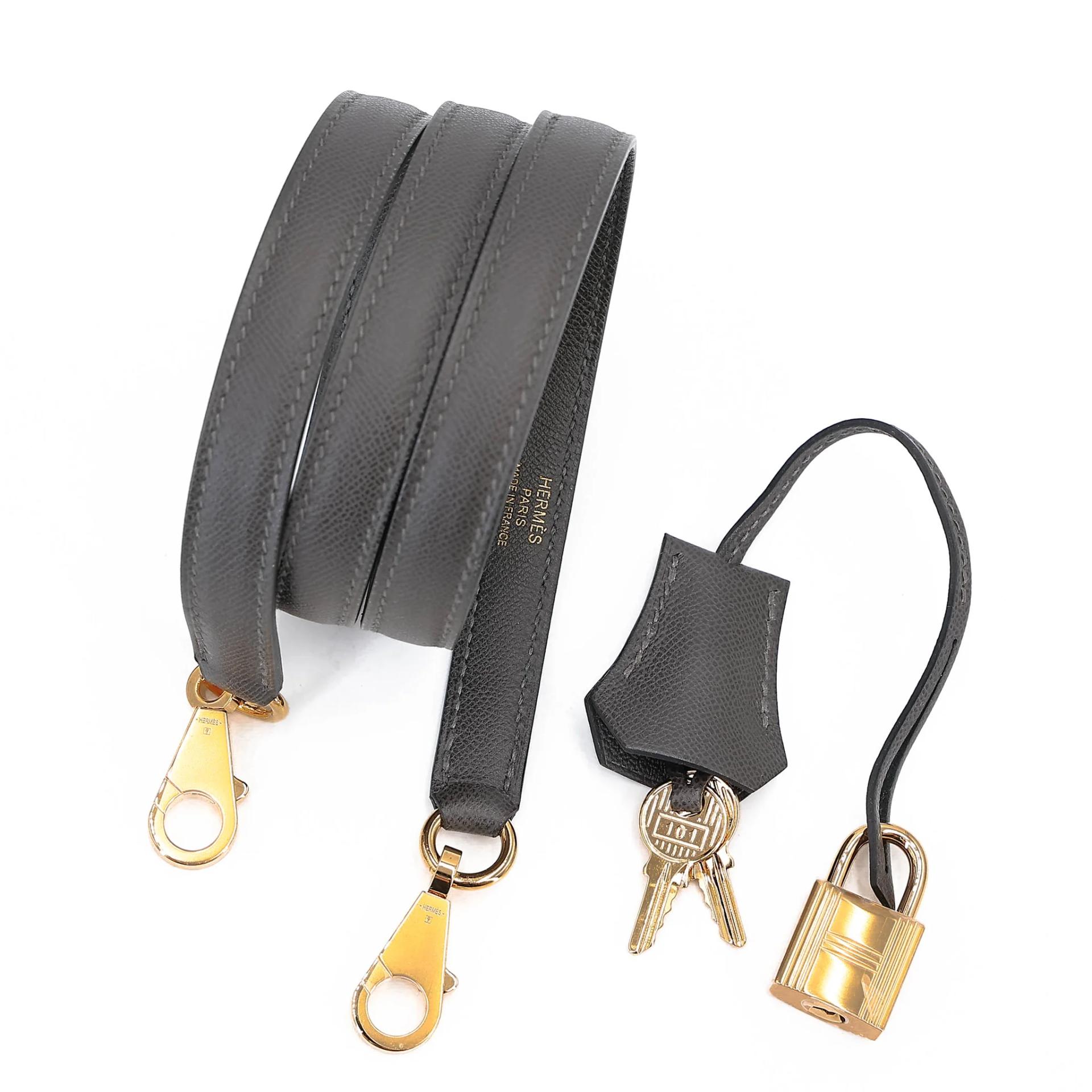 Unused ( Rank NS ) HERMÈS Kelly 25 Sellier Graphite (88) Madame Gold hardware W (2024) - 20