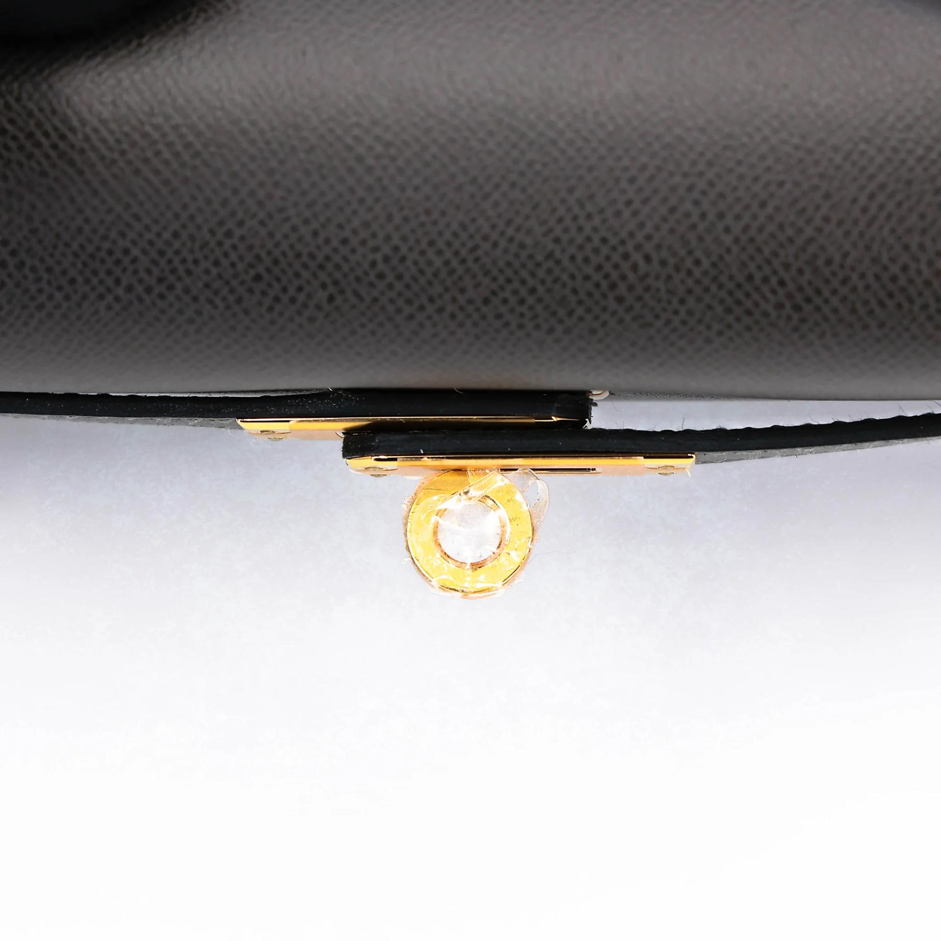 Unused ( Rank NS ) HERMÈS Kelly 25 Sellier Graphite (88) Madame Gold hardware W (2024) - 9