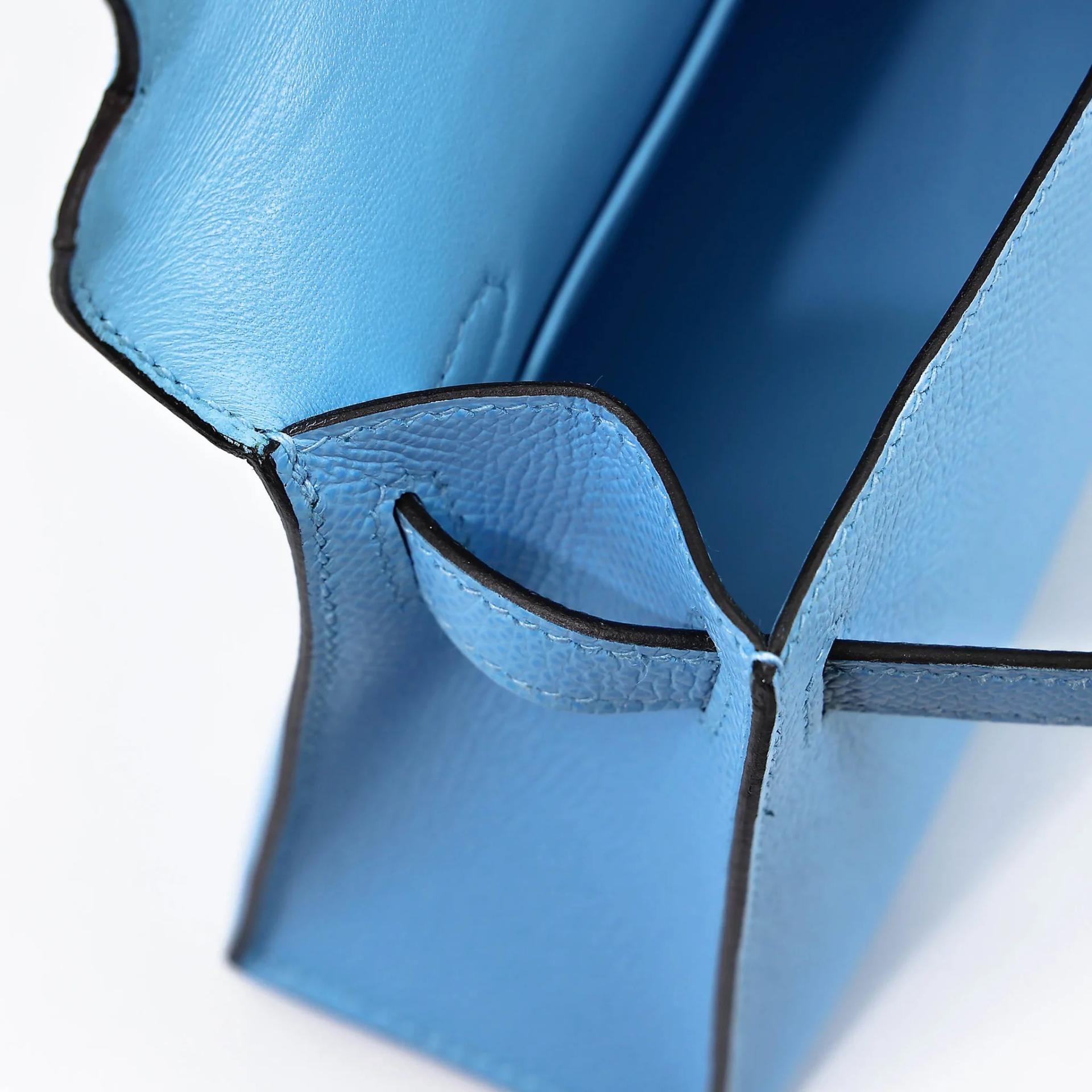 ランク SA HERMÈS エルメス ミニケリー2 セレステ (7N) エプソン シルバー金具 U刻印 (2022) - 23