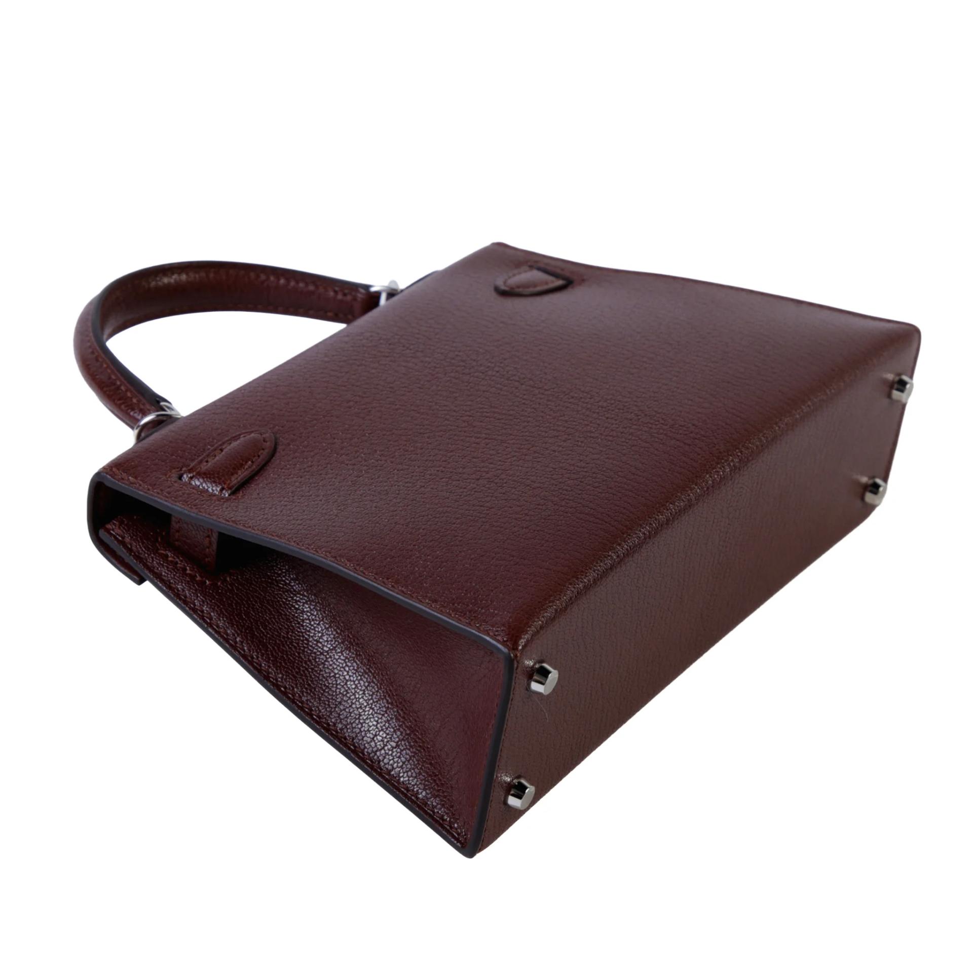 ランク N 新品 HERMÈS エルメス ミニケリー2 クルーテ・ドゥ・クール テール (4D) シェーブルシャムキラ シルバー金具 G刻印 (2026) - 6