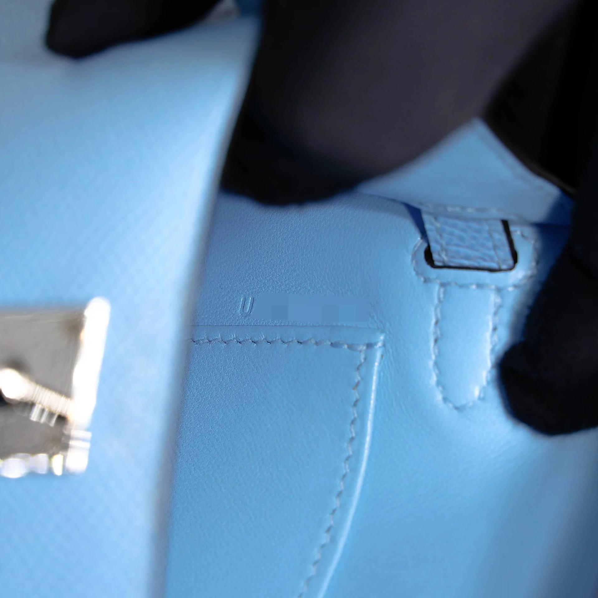ランク SA HERMÈS エルメス ミニケリー2 セレステ (7N) エプソン シルバー金具 U刻印 (2022) - 21