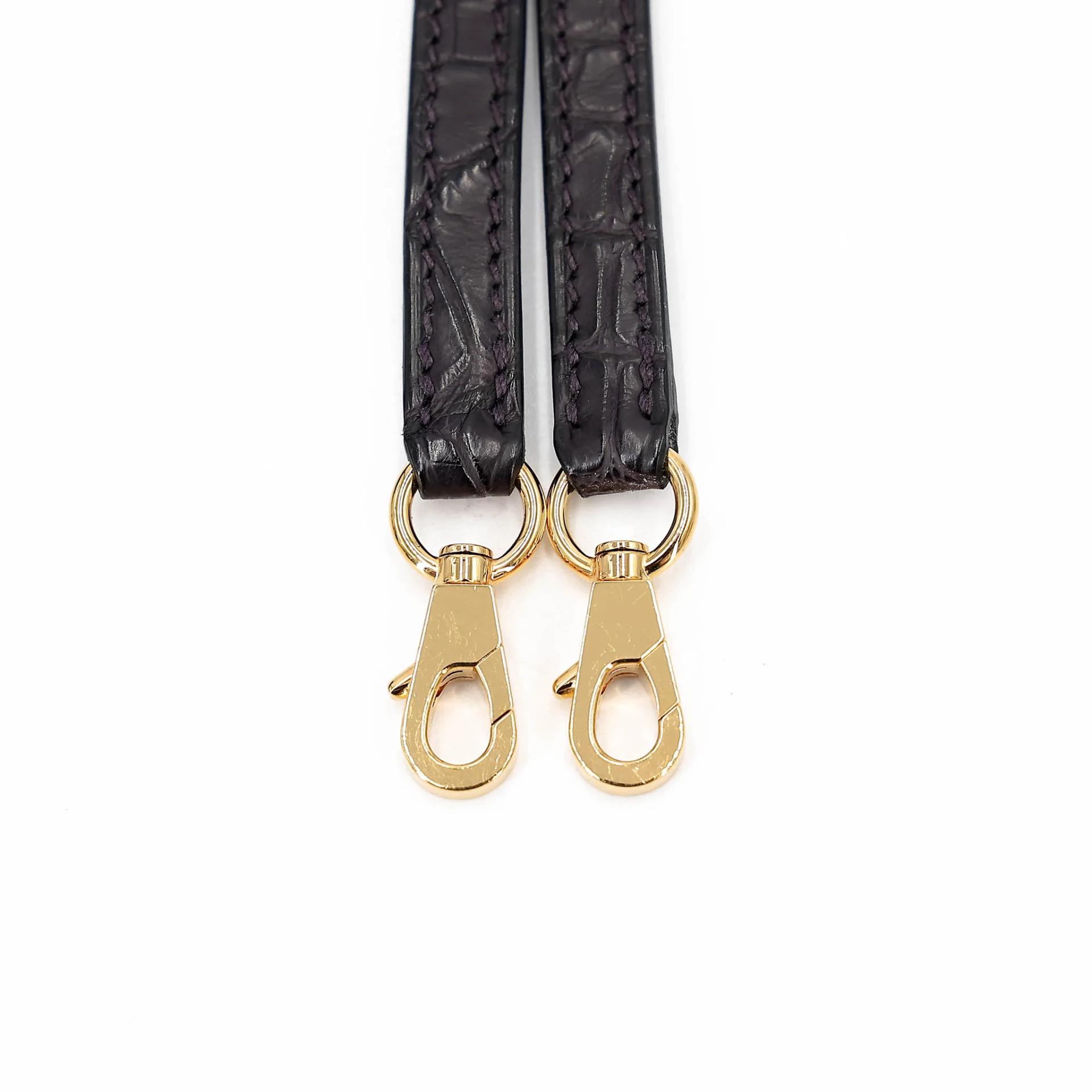 Very Good ( Rank A) HERMÈS Mini Kelly II Prunoir (3W) Matte Alligator Gold hardware Z (2021) - 21