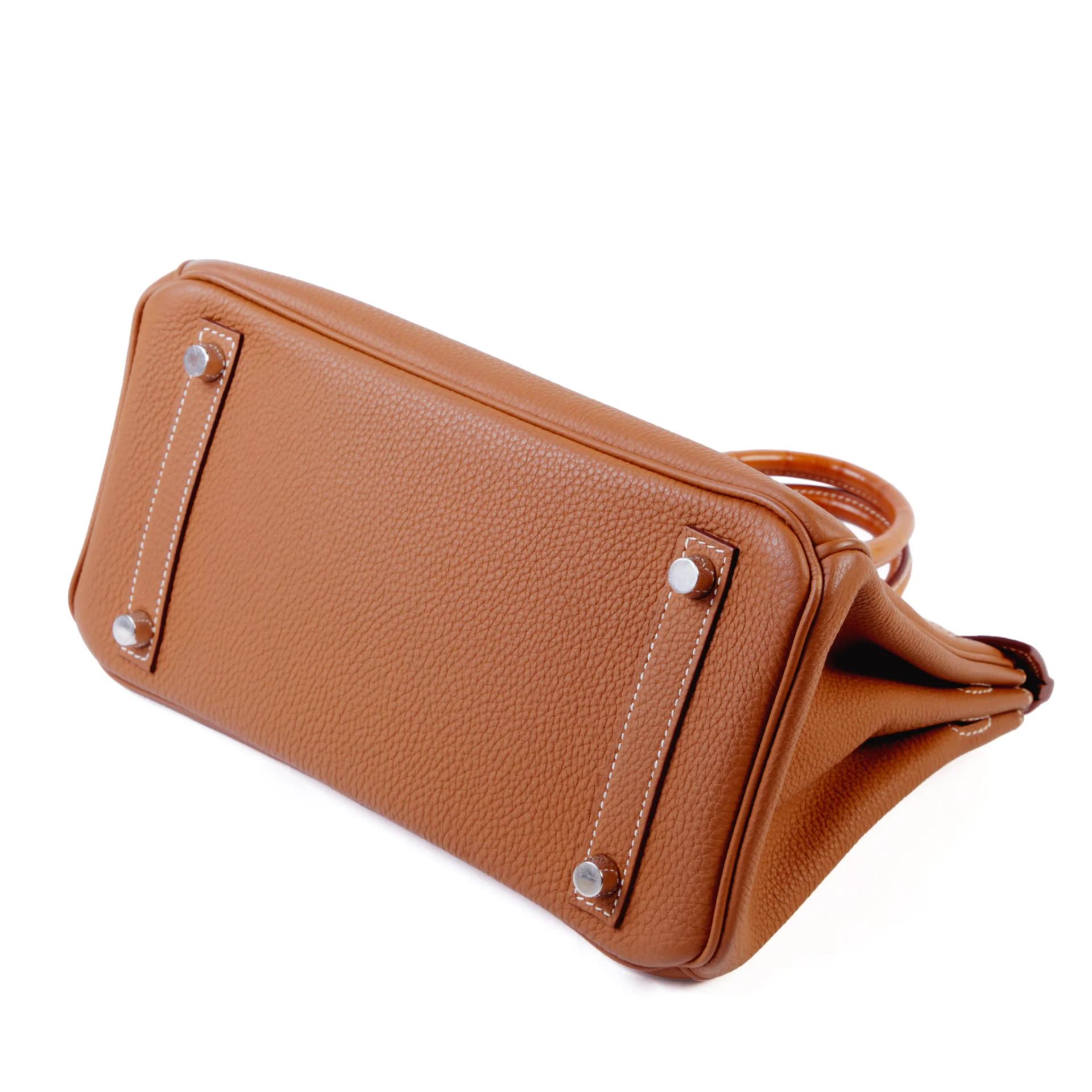 ランク A HERMÈS エルメス バーキン25 タッチ ゴールド (37) トゴ クロコダイル アリゲーター シルバー金具 Z刻印 (2021) - 4