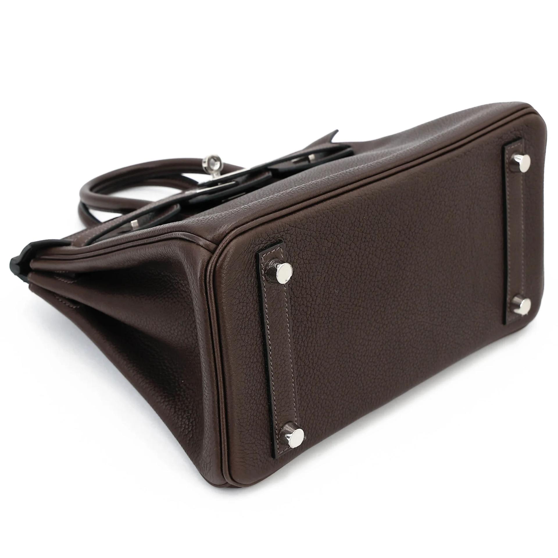 ランク N 新品 HERMÈS エルメス バーキン25 エベンヌ (46) バレニア シルバー金具 K刻印 (2025) - 5