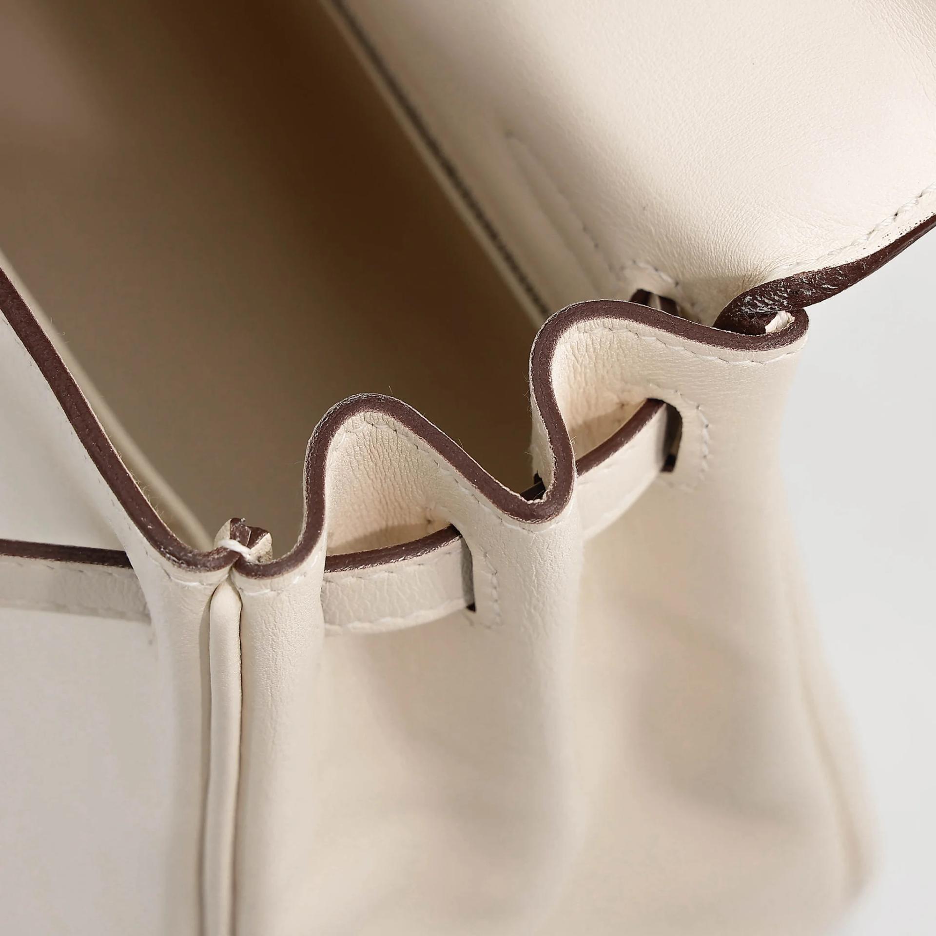Excellent ( Rank SA ) HERMÈS Kelly 25 Nata (I2) Swift Palladium hardware Z (2021) - 24