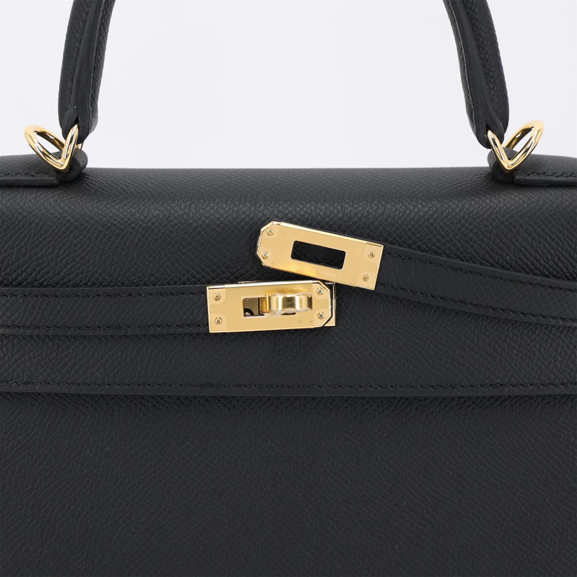 全新 HERMÈS 愛馬仕 Kelly 25 外縫 89 黑色 Noir (Black) Epsom牛皮 金扣 G刻 2026年 - 8