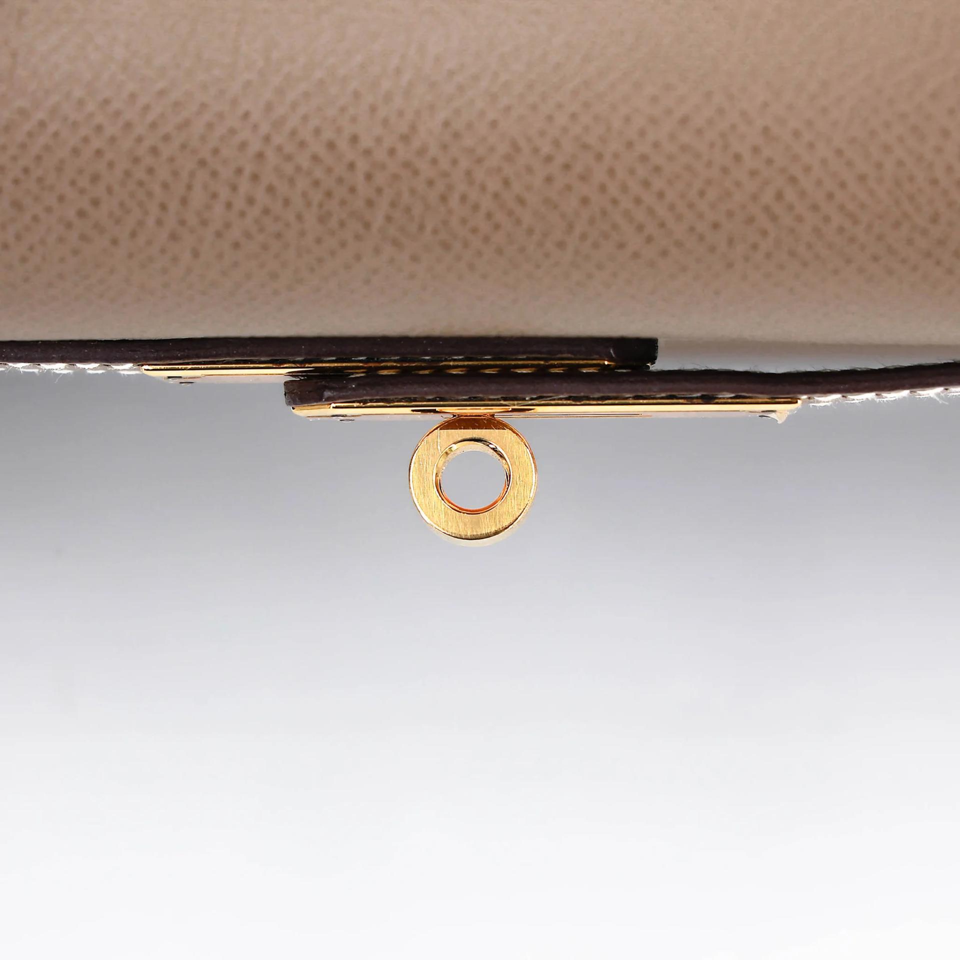 Excellent ( Rank SA ) HERMÈS Kelly 28 Sellier Etoupe (18) Epsom Gold hardware U (2022) - 13
