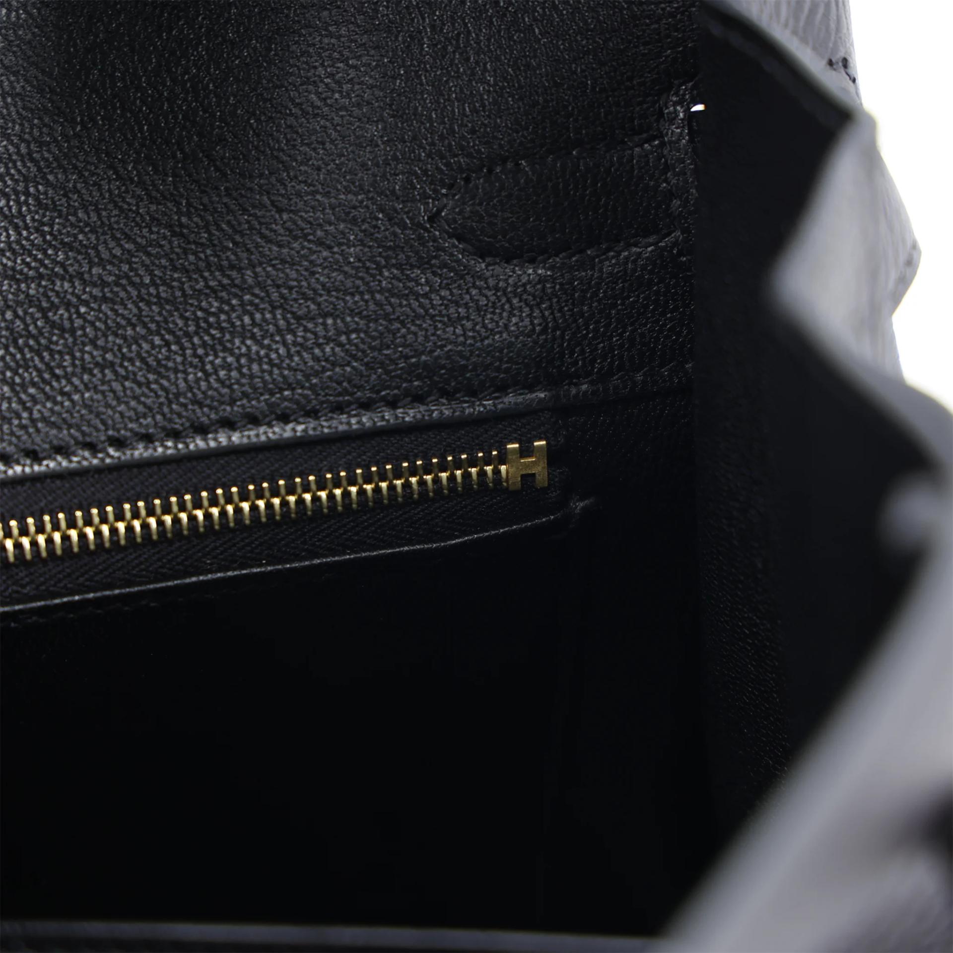Brand New ( Rank N ) HERMÈS Birkin 25 Noir (89) Togo Permabrass hardware K (2025) - 15