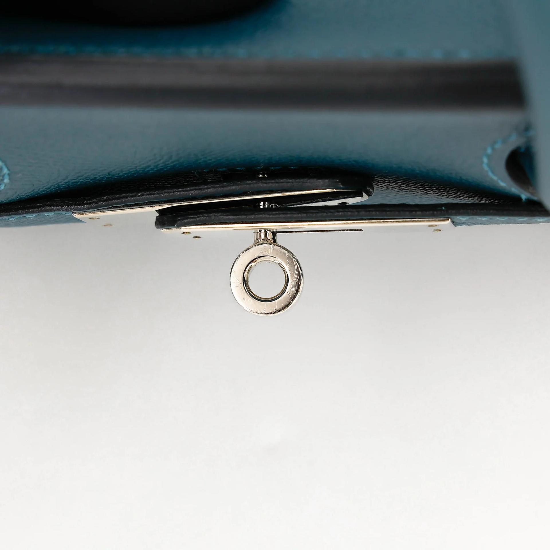 Very Good ( Rank A) HERMÈS Birkin 30 Colvert (1P) Epsom Palladium hardware T (2015) - 22