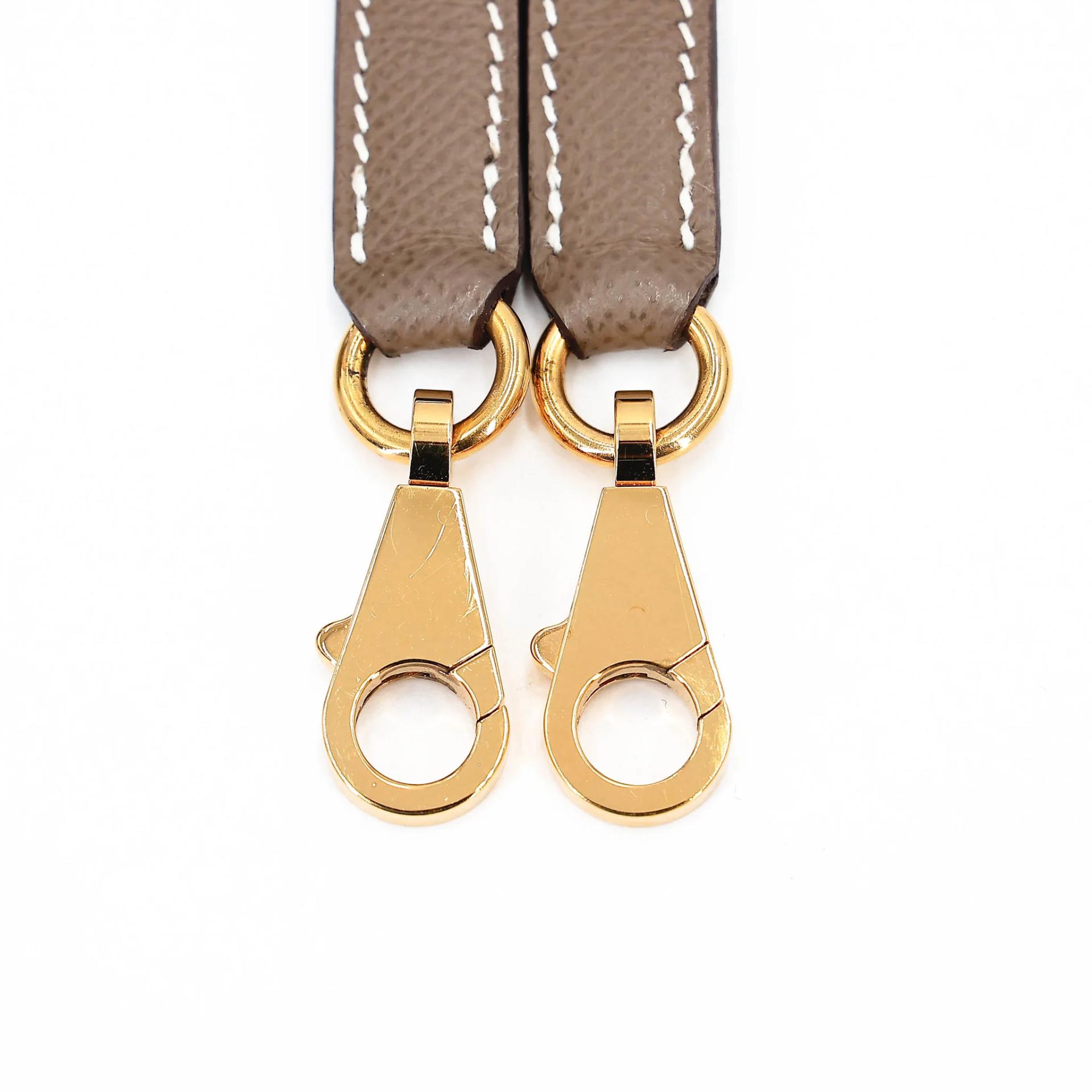 Excellent ( Rank SA ) HERMÈS Kelly 28 Sellier Etoupe (18) Epsom Gold hardware U (2022) - 25