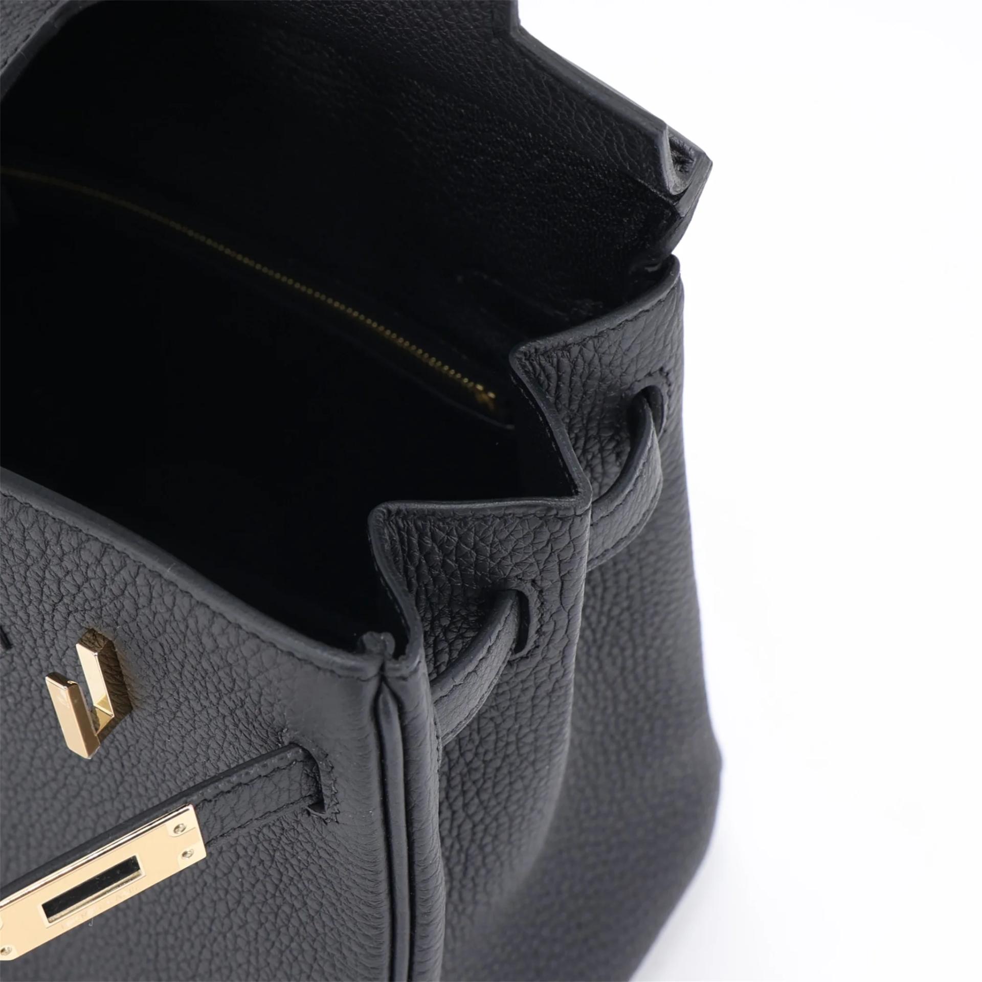 Brand New ( Rank N ) HERMÈS Birkin 25 Noir (89) Togo Permabrass hardware K (2025) - 13