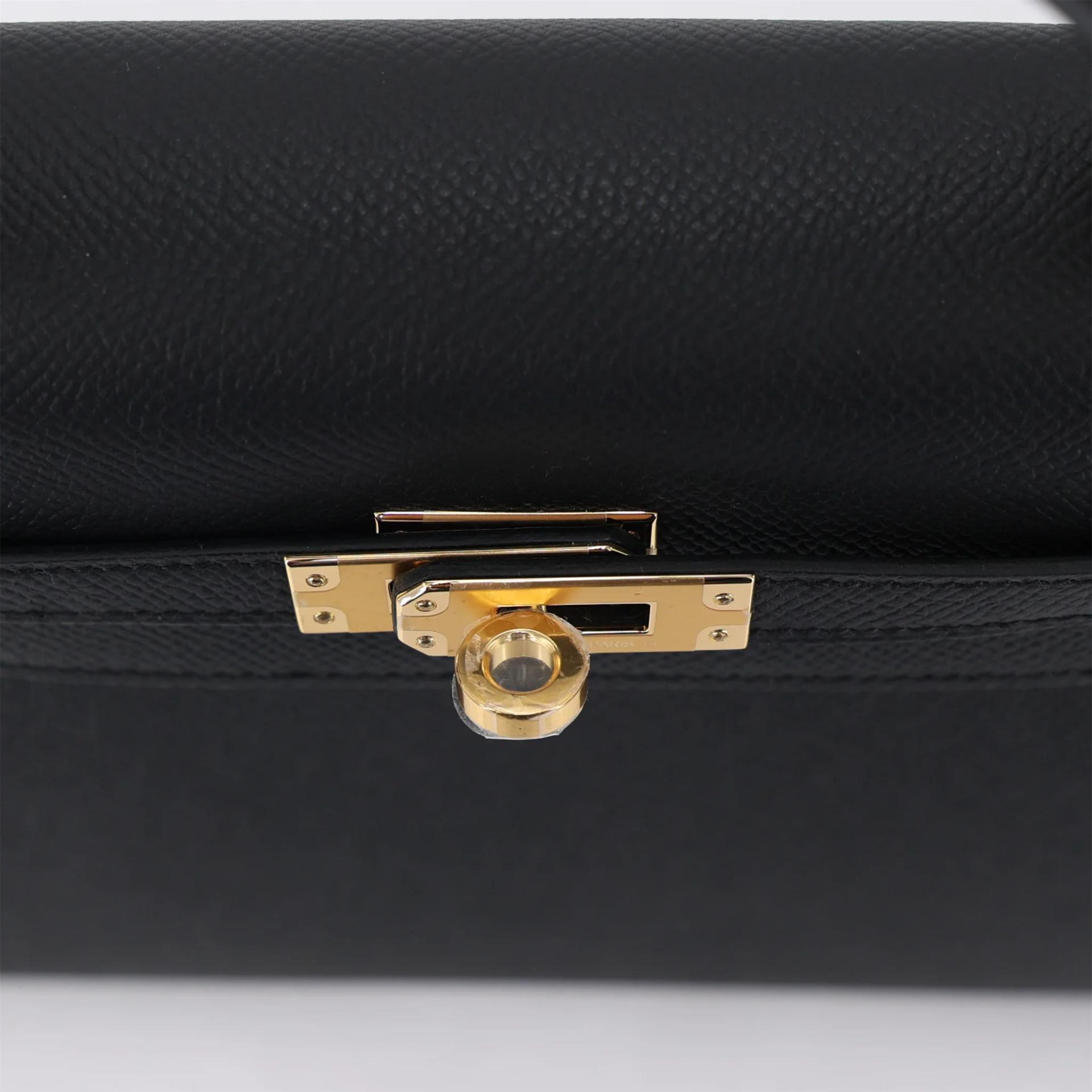全新 HERMÈS 愛馬仕 Kelly 25 外縫 89 黑色 Noir (Black) Epsom牛皮 金扣 G刻 2026年 - 9