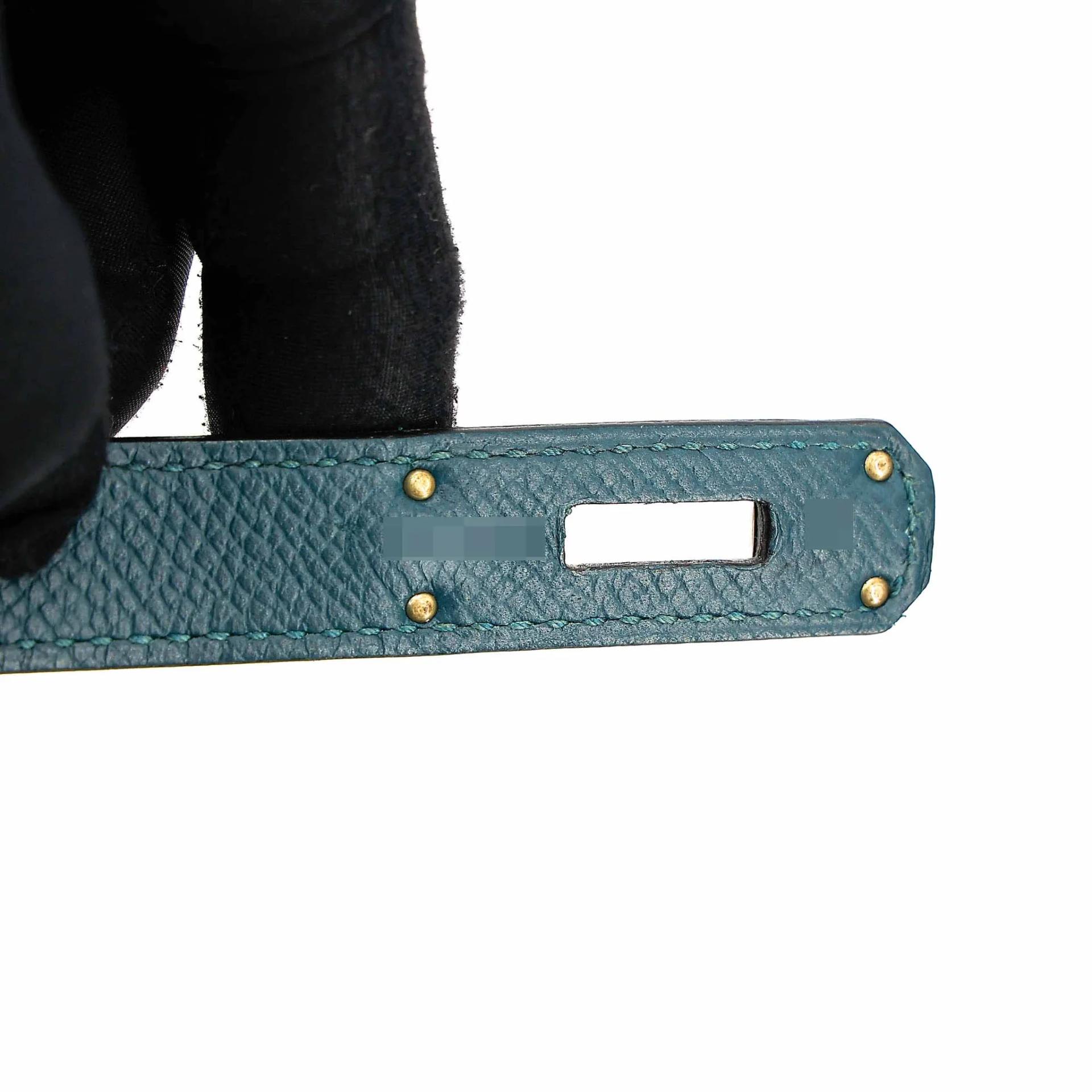 Very Good ( Rank A) HERMÈS Birkin 30 Colvert (1P) Epsom Palladium hardware T (2015) - 20
