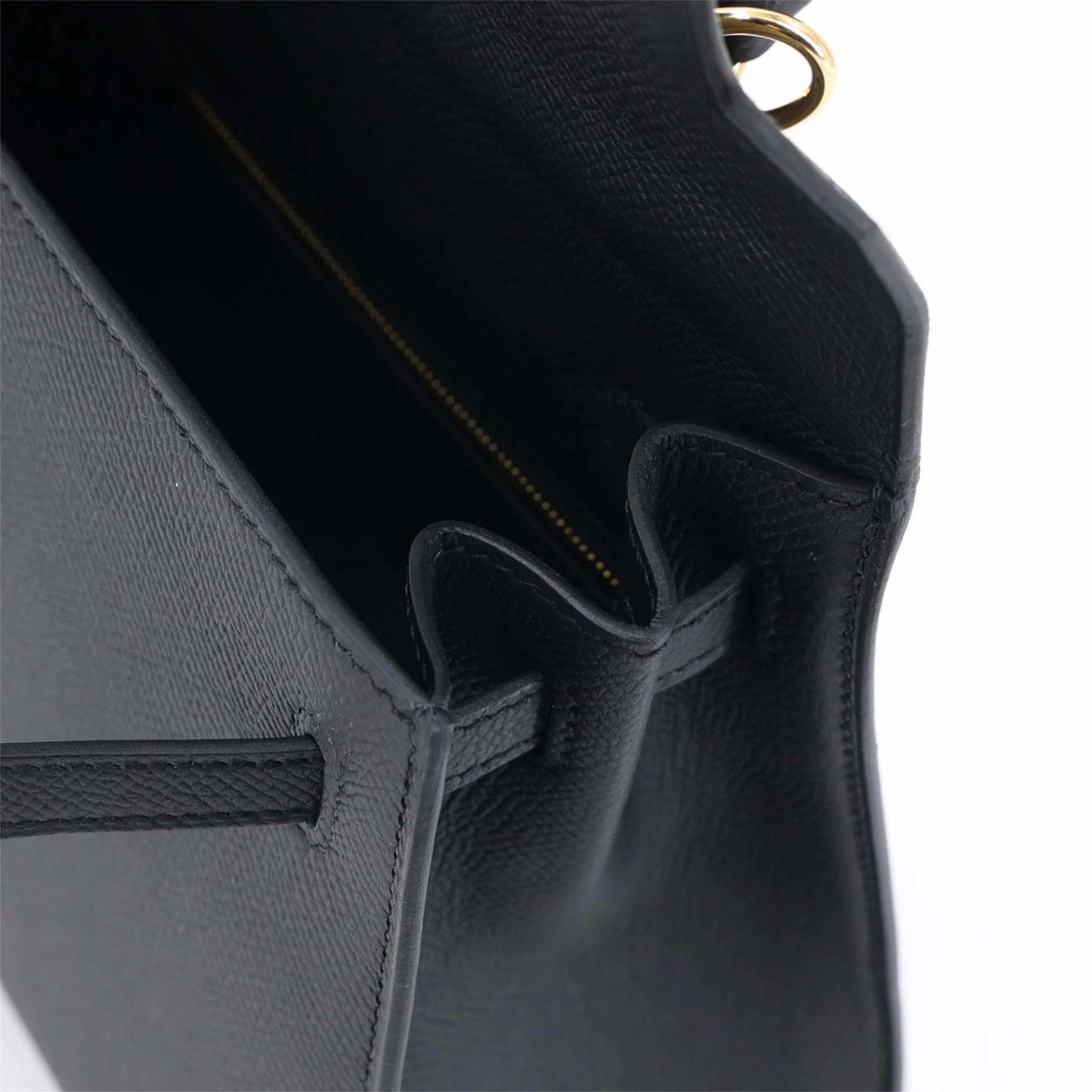 全新 HERMÈS 愛馬仕 Kelly 25 外縫 89 黑色 Noir (Black) Epsom牛皮 金扣 G刻 2026年 - 13