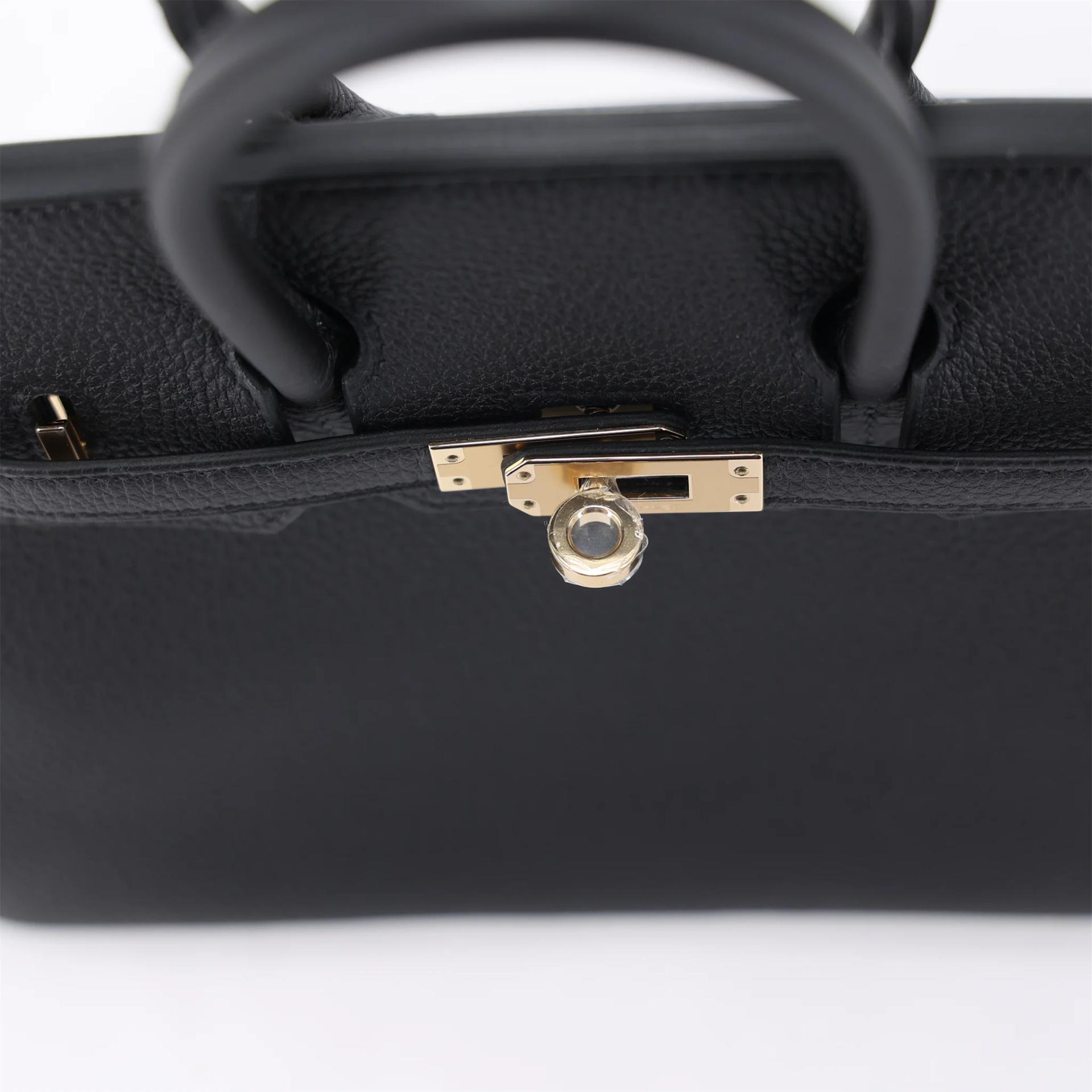 Brand New ( Rank N ) HERMÈS Birkin 25 Noir (89) Togo Permabrass hardware K (2025) - 9