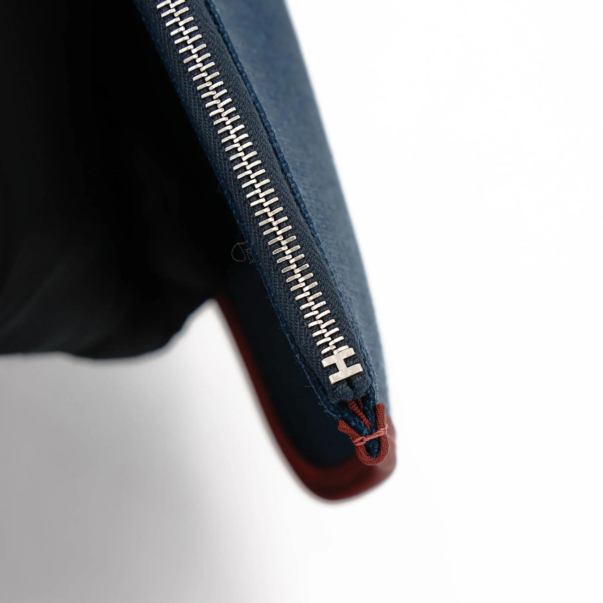 Very Good ( Rank A) HERMÈS Herbag PM Blue Marine (78) Rouge H (55) Vache Hunter Palladium hardware T (2015) - 26