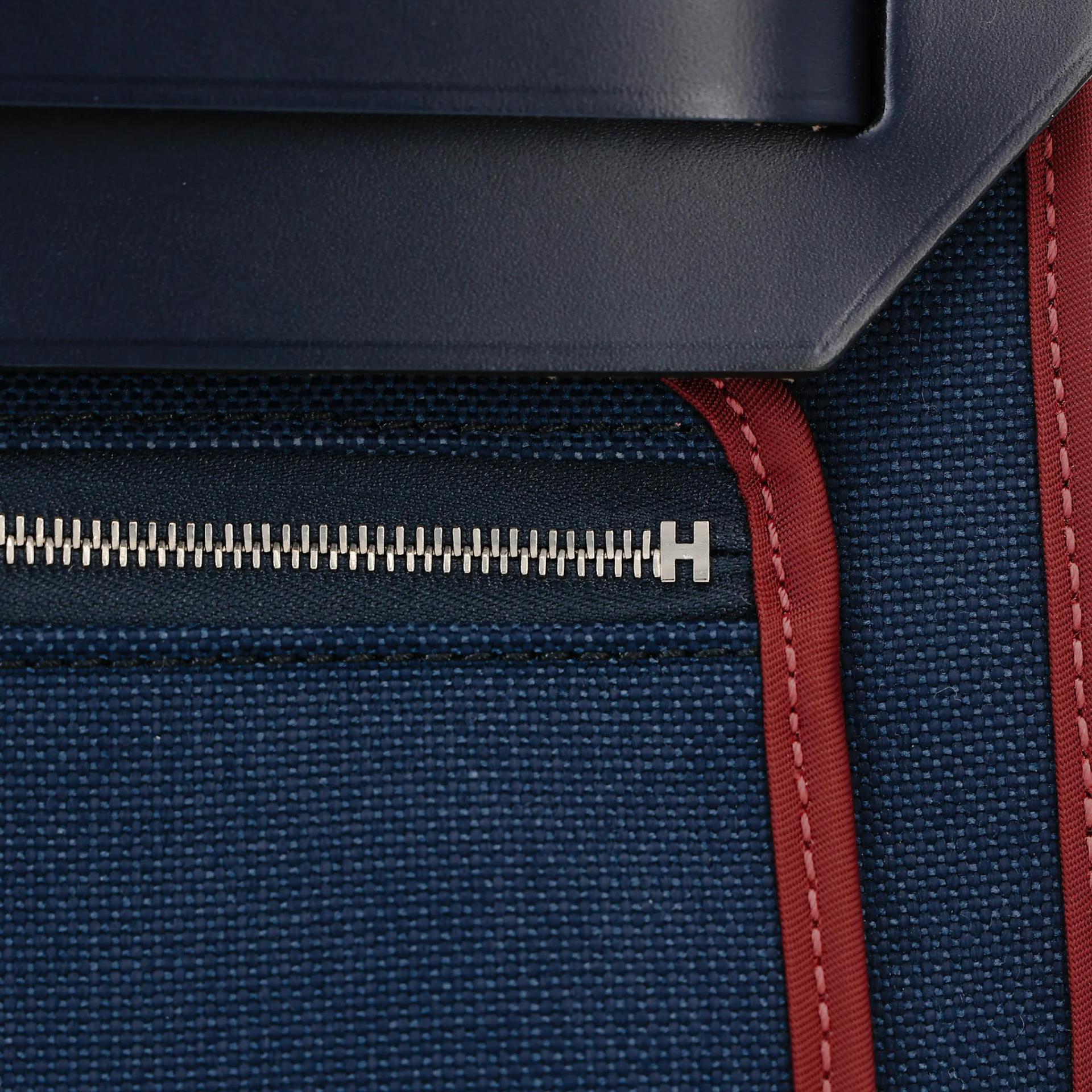 Very Good ( Rank A) HERMÈS Herbag PM Blue Marine (78) Rouge H (55) Vache Hunter Palladium hardware T (2015) - 11