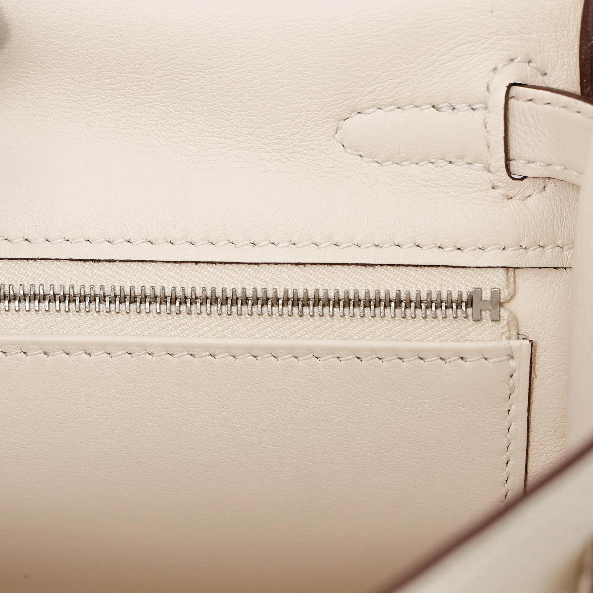 Excellent ( Rank SA ) HERMÈS Kelly 25 Nata (I2) Swift Palladium hardware Z (2021) - 22