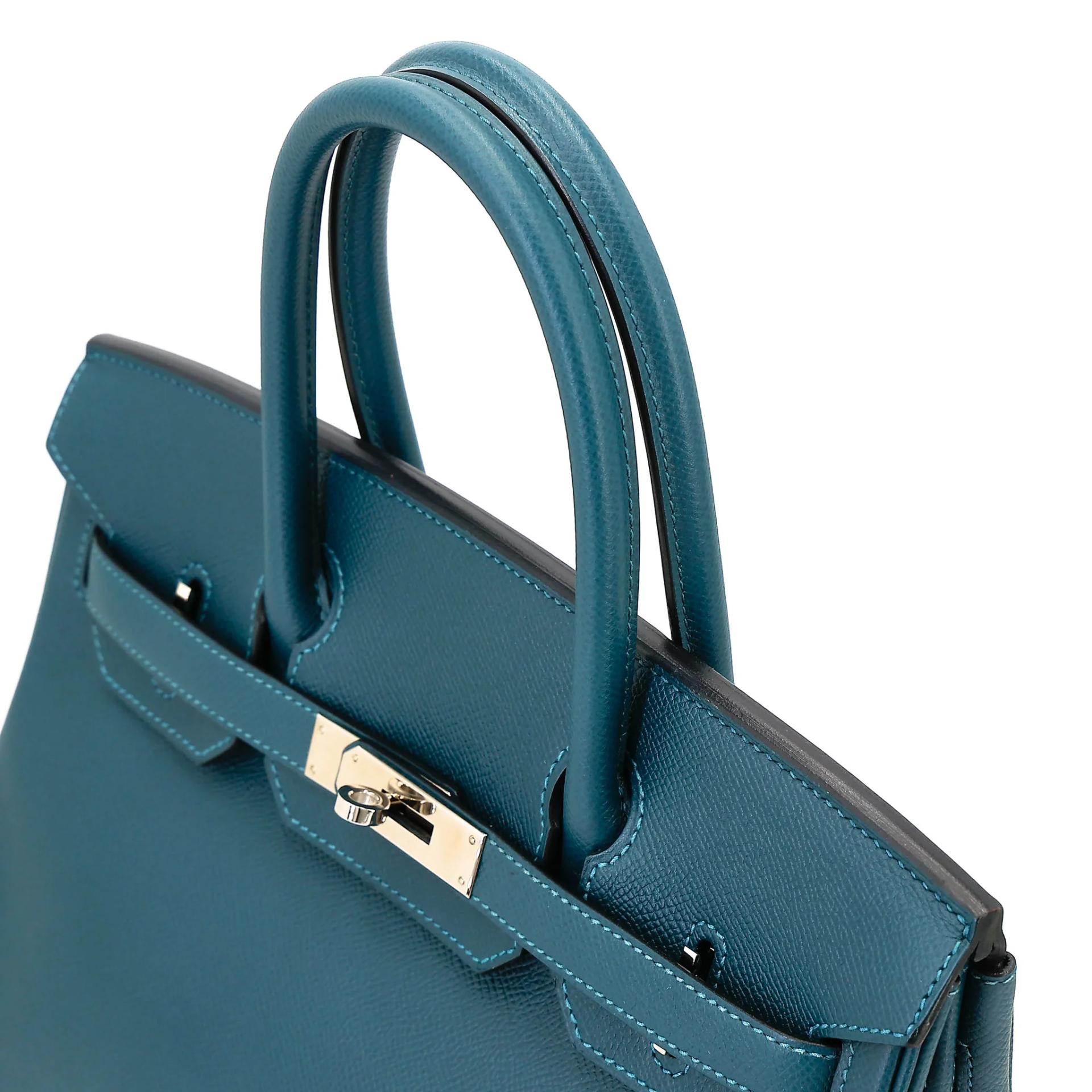 Very Good ( Rank A) HERMÈS Birkin 30 Colvert (1P) Epsom Palladium hardware T (2015) - 3