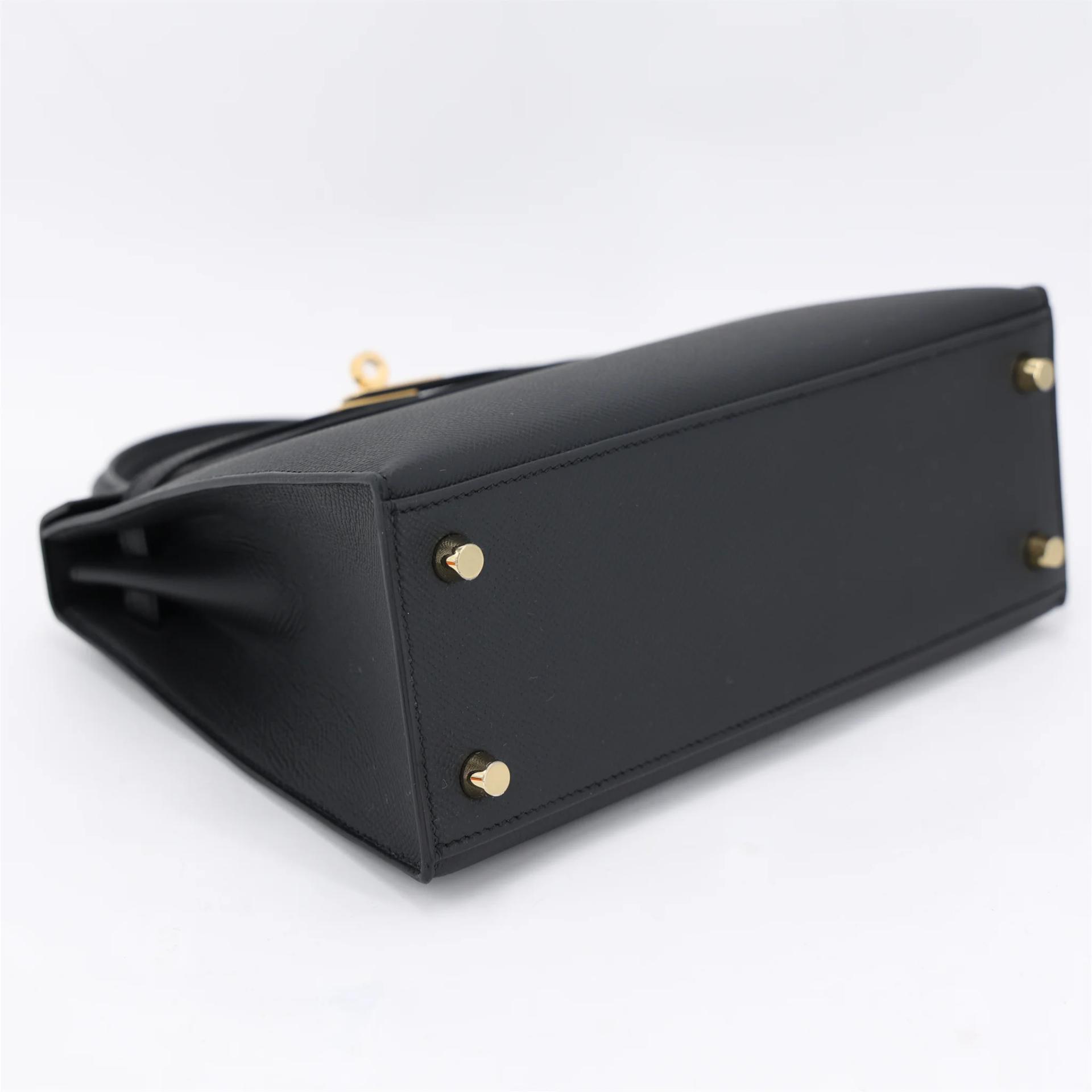 全新 HERMÈS 愛馬仕 Kelly 25 外縫 89 黑色 Noir (Black) Epsom牛皮 金扣 G刻 2026年 - 4