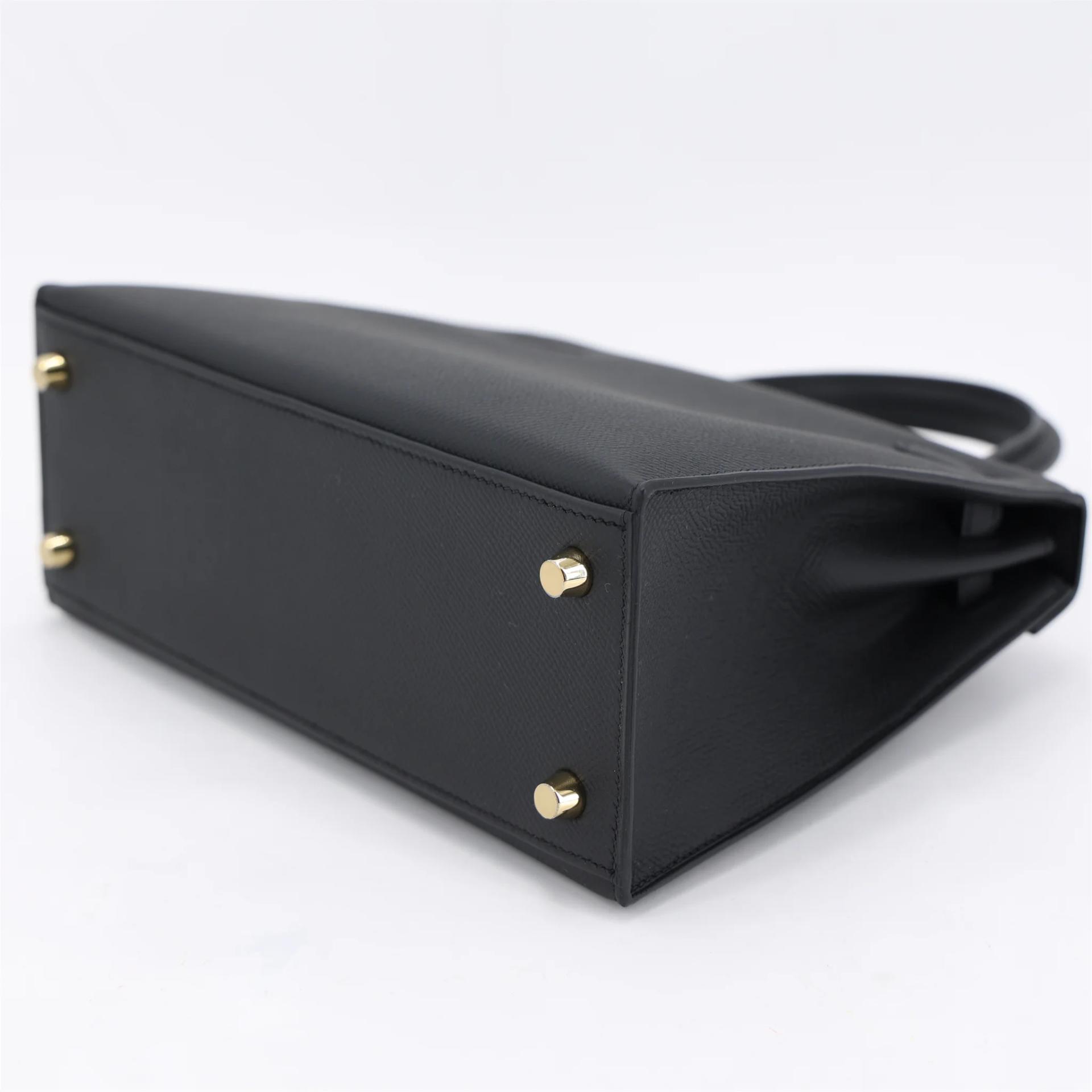 全新 HERMÈS 愛馬仕 Kelly 25 外縫 89 黑色 Noir (Black) Epsom牛皮 金扣 G刻 2026年 - 7